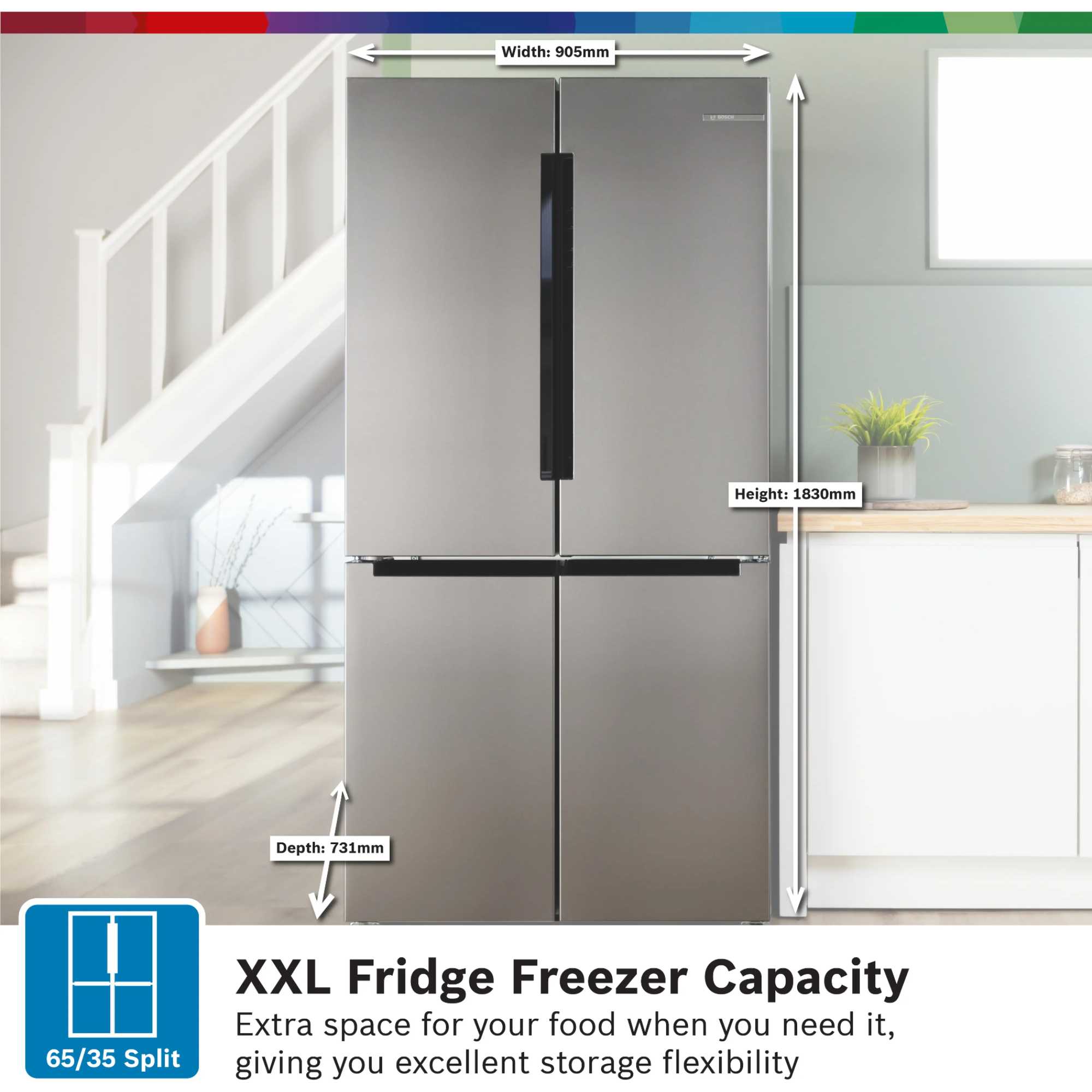KFN96VPEAG Series 4 French Door Total No Frost Fridge Freezer