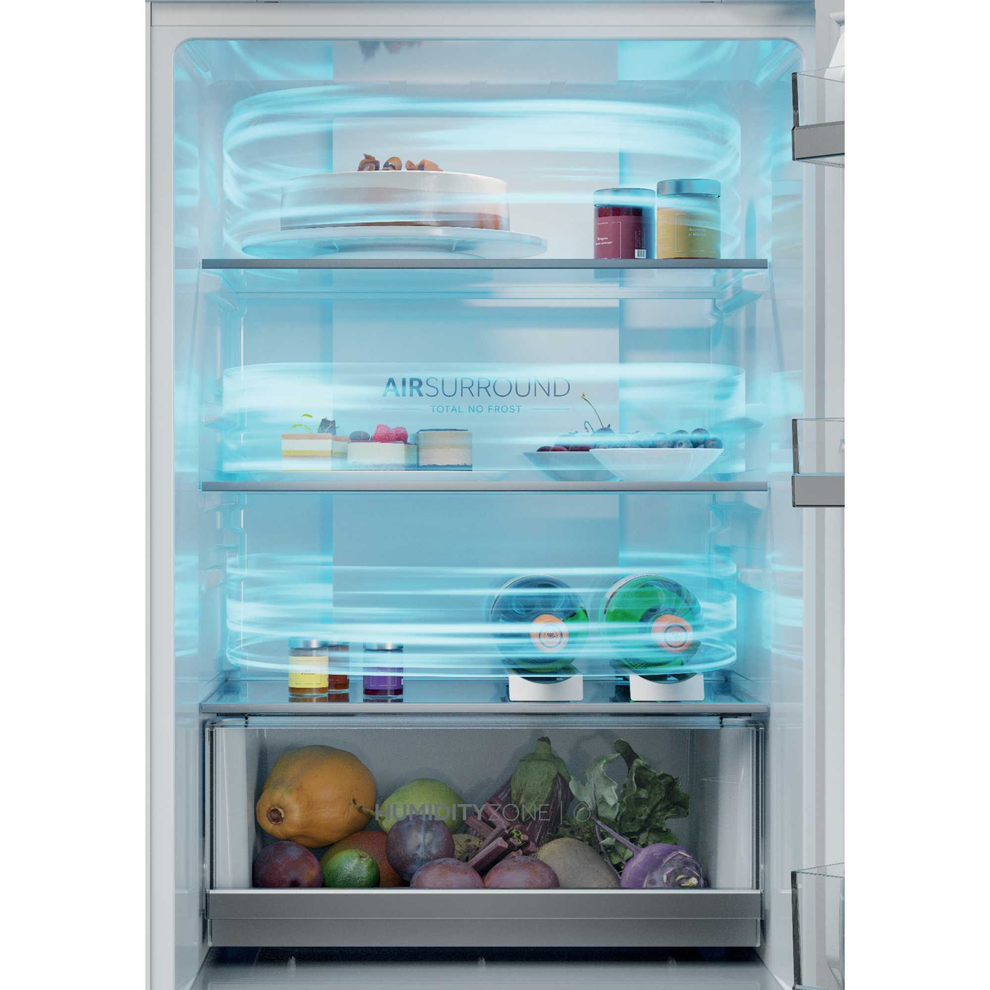 ID Titanium 2 Built-In Fridge Freezer 70/30 Total No Frost - White - HBQW5518EK