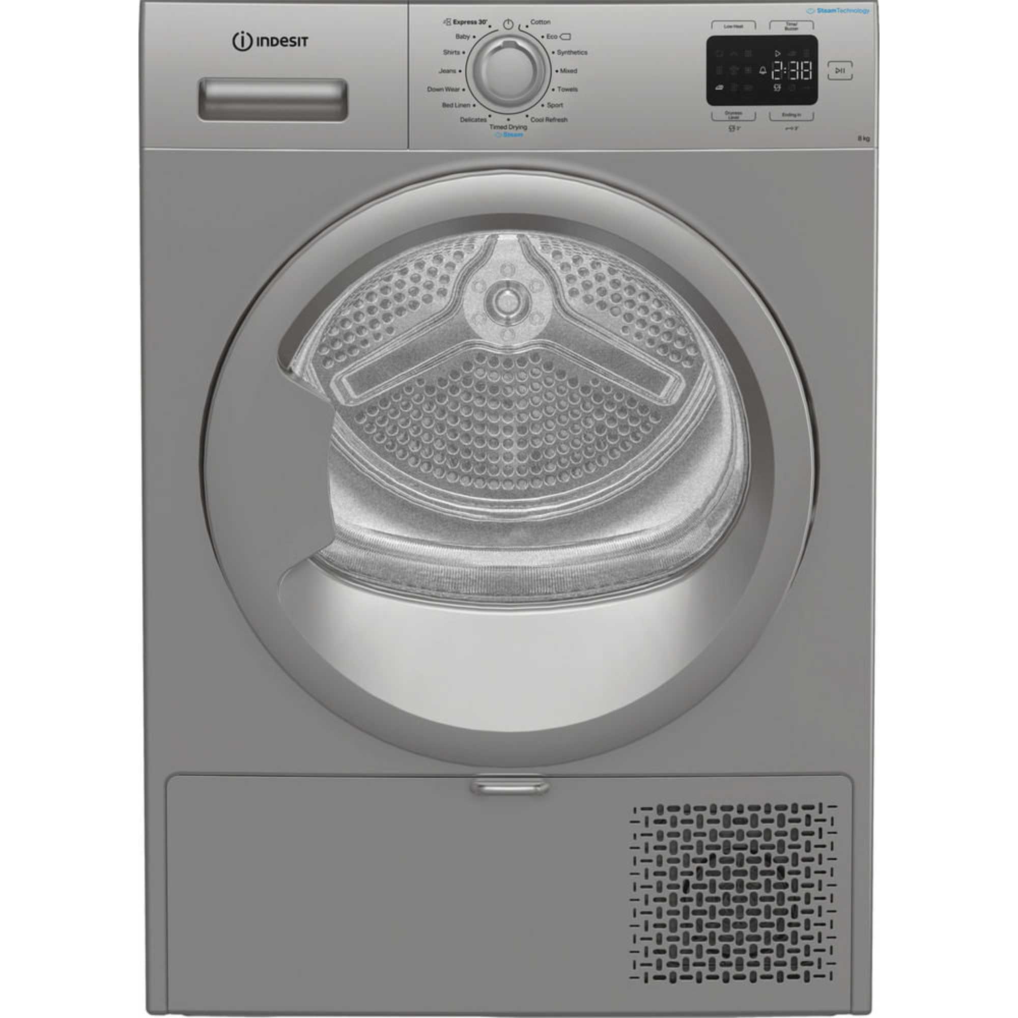 C YSD 82D SS UK 8kg Heat Pump Tumble Dryer - Silver