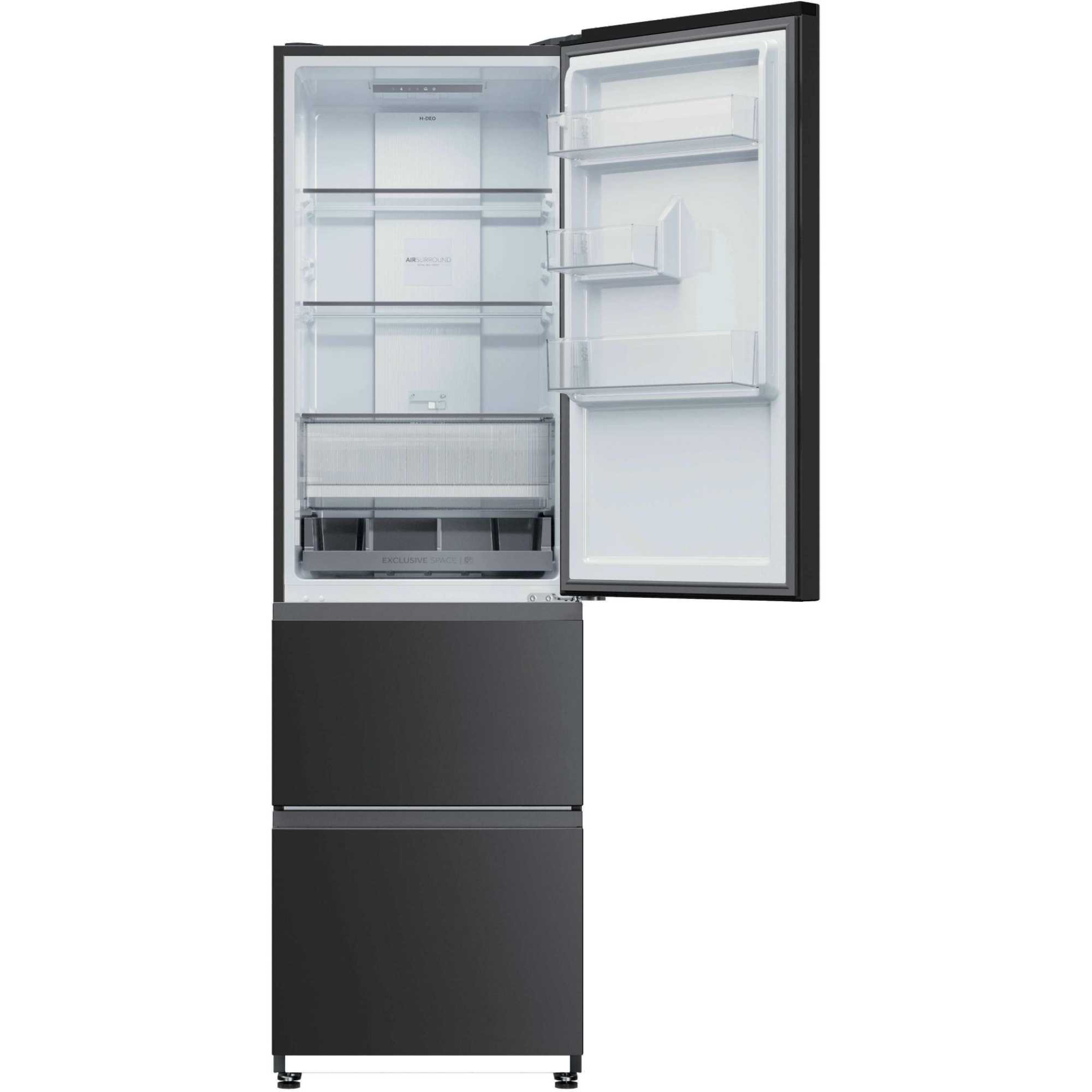 Haier Htr3518enmtk 185X55cm Frost Free Black Fridge Freezer - Image 7
