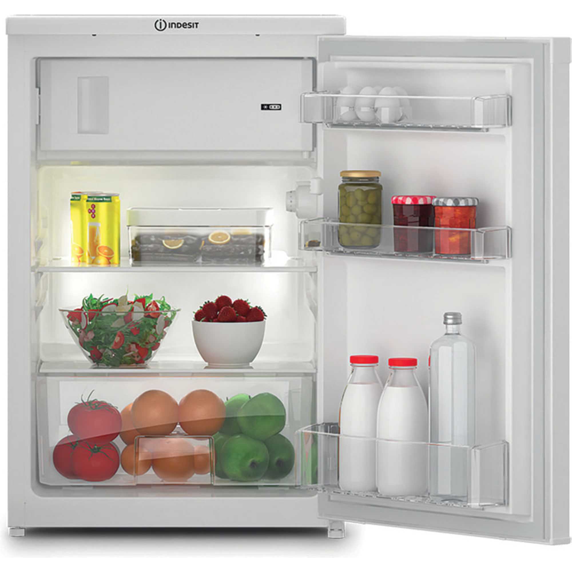 I55V1 112W UK 101l Low Frost Undercounter Fridge with Icebox - White