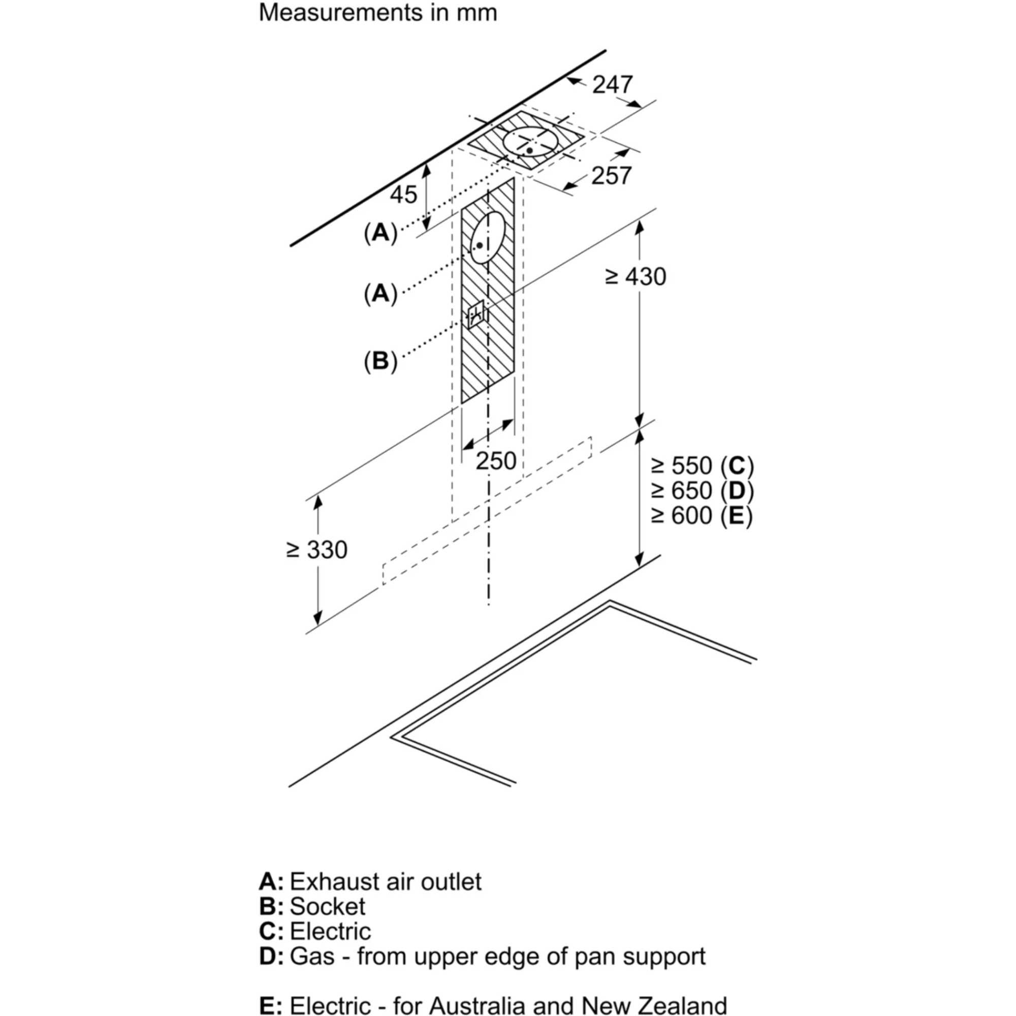 D62BBC0N0B N 30 60cm Wall-Mounted Cooker Hood - Stainless Steel