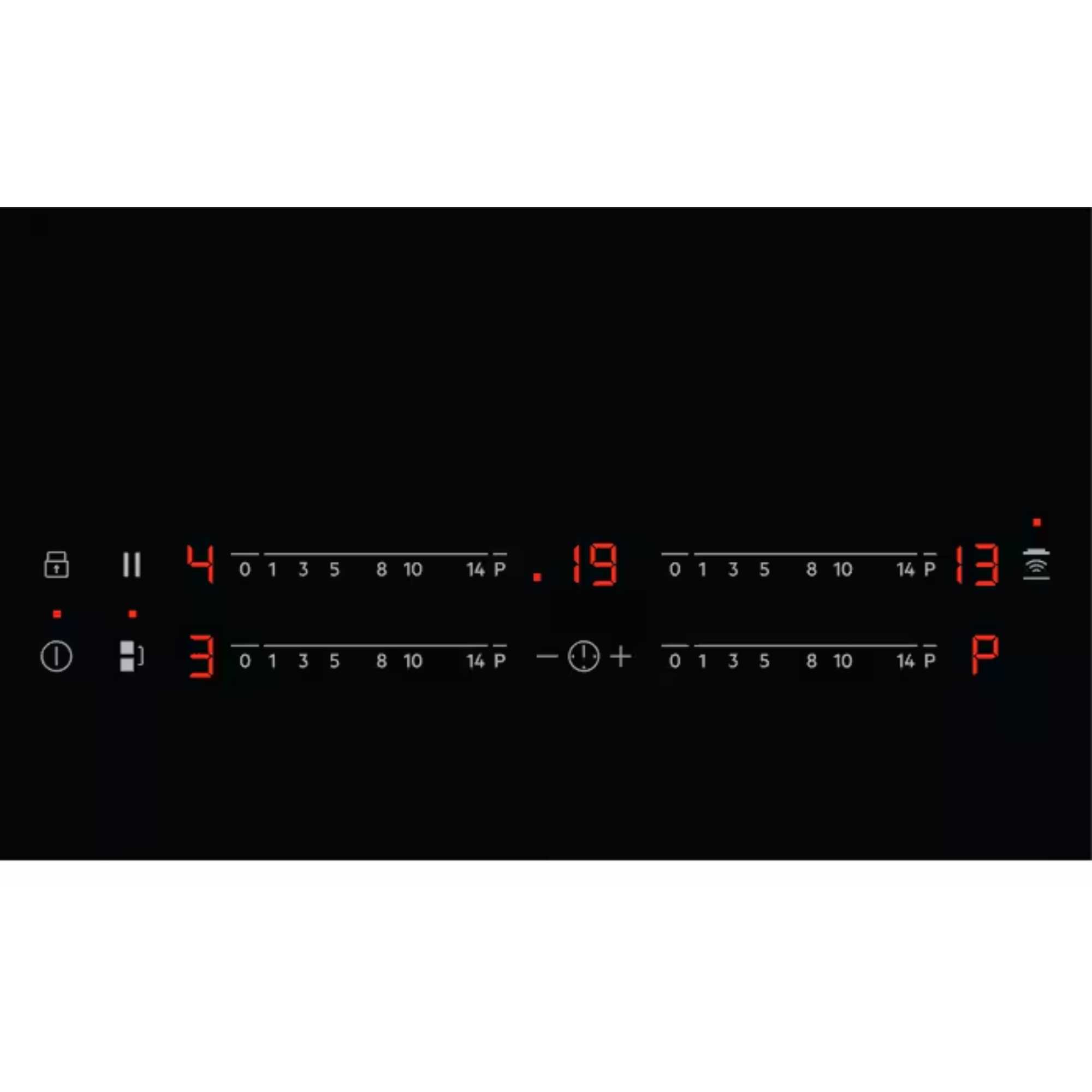 TO64IB00FB 6000 4 Zone 60cm Bridge Induction Hob with Hob2Hood - Black