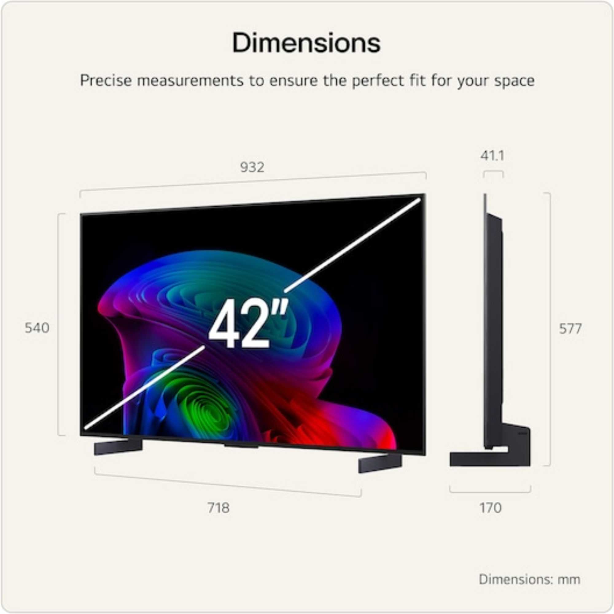 C66LB 42" 4K Ultra HD OLED HDR evo AI Smart TV - 42C66LB