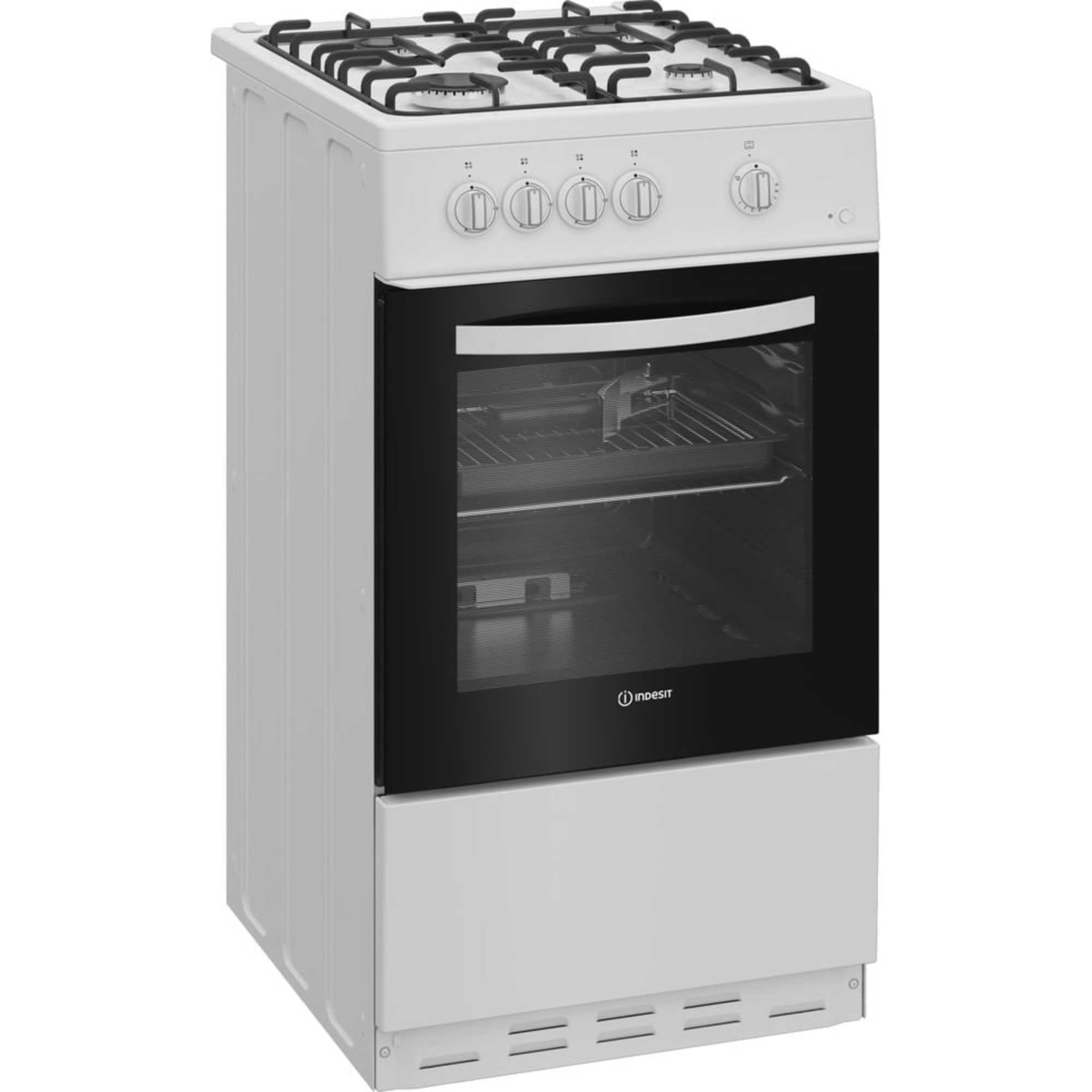 I5G1KMW 50cm 55l Gas Single Cooker with 4 Gas Burner Hob - White
