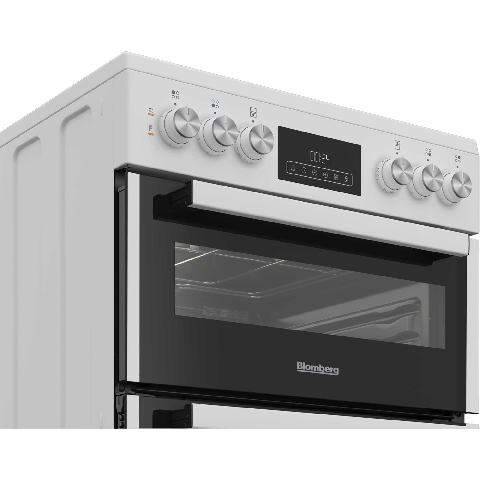 HKRN651W 60cm Freestanding Electric Double Oven Cooker