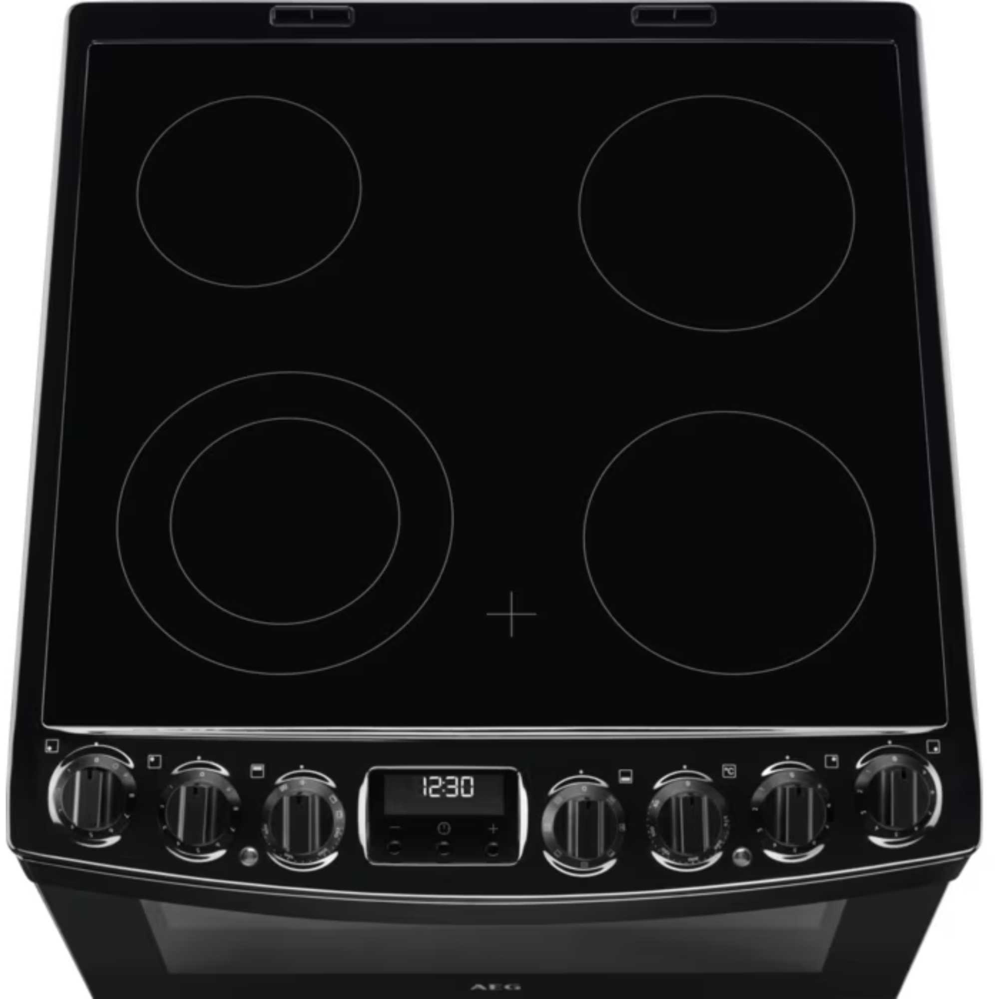 6000 SteamBake 60cm Electric Double Oven Cooker - CCB6741ACB