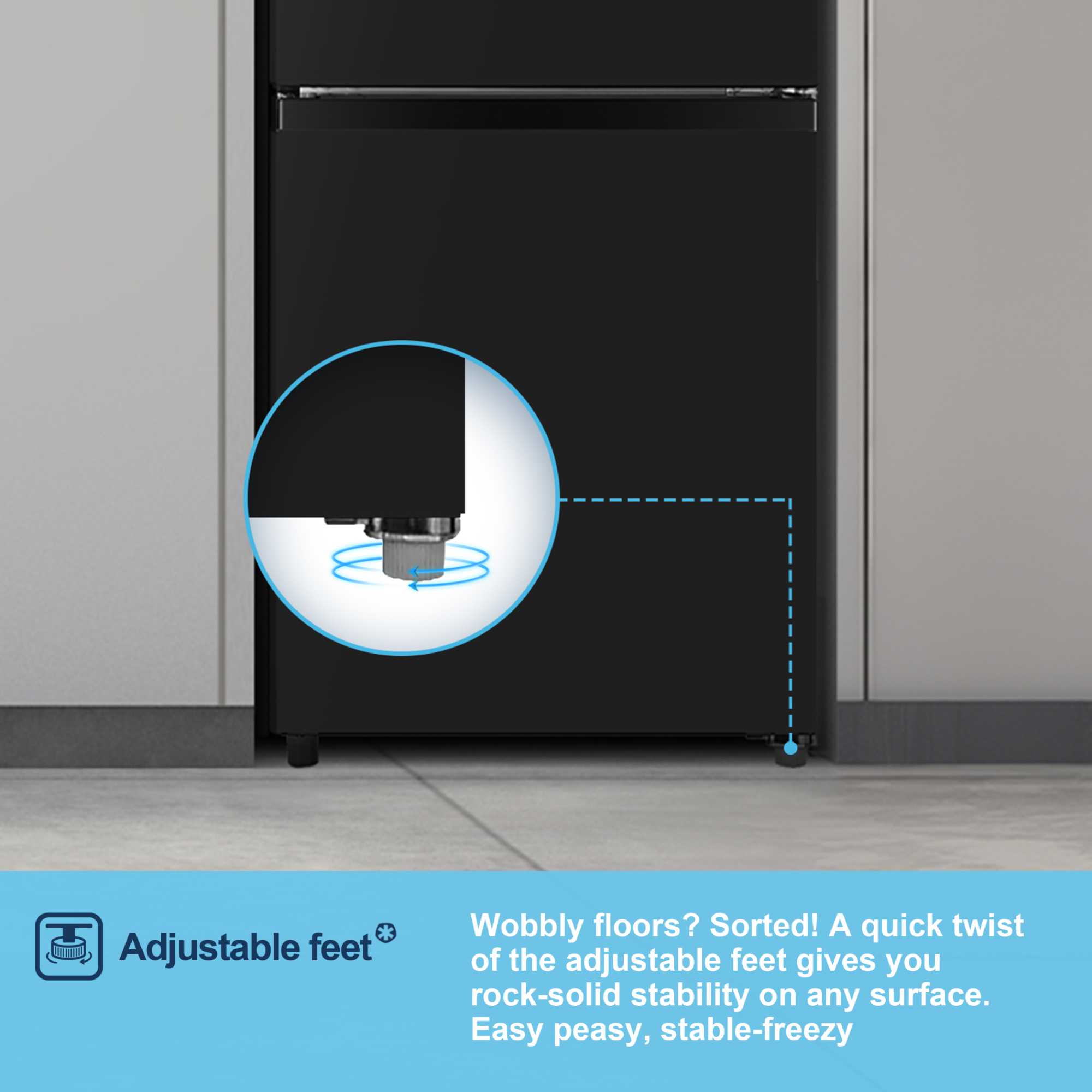 MC50165EB 175l Capacity Fridge Freezer - Black