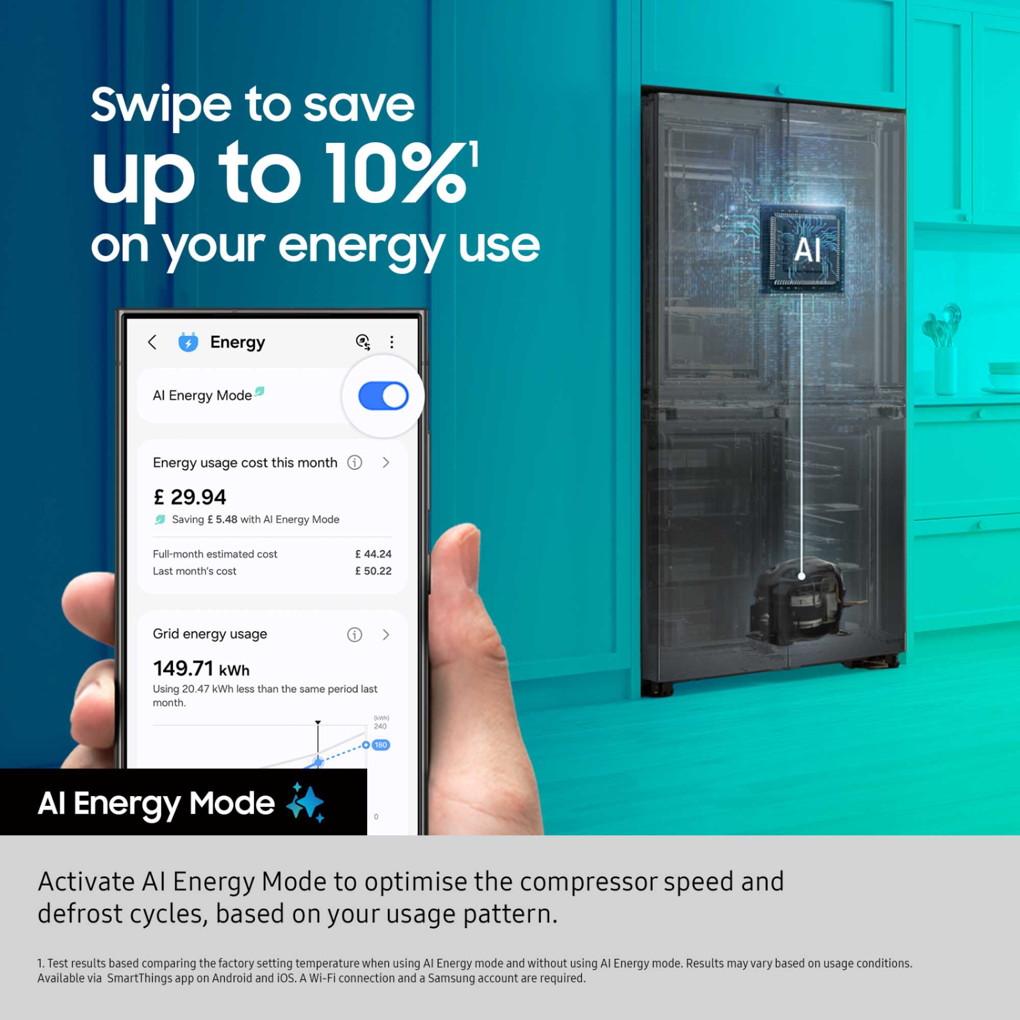 Series 7 SpaceMax American Fridge Freezer - Silver - RS70F66KCTEU