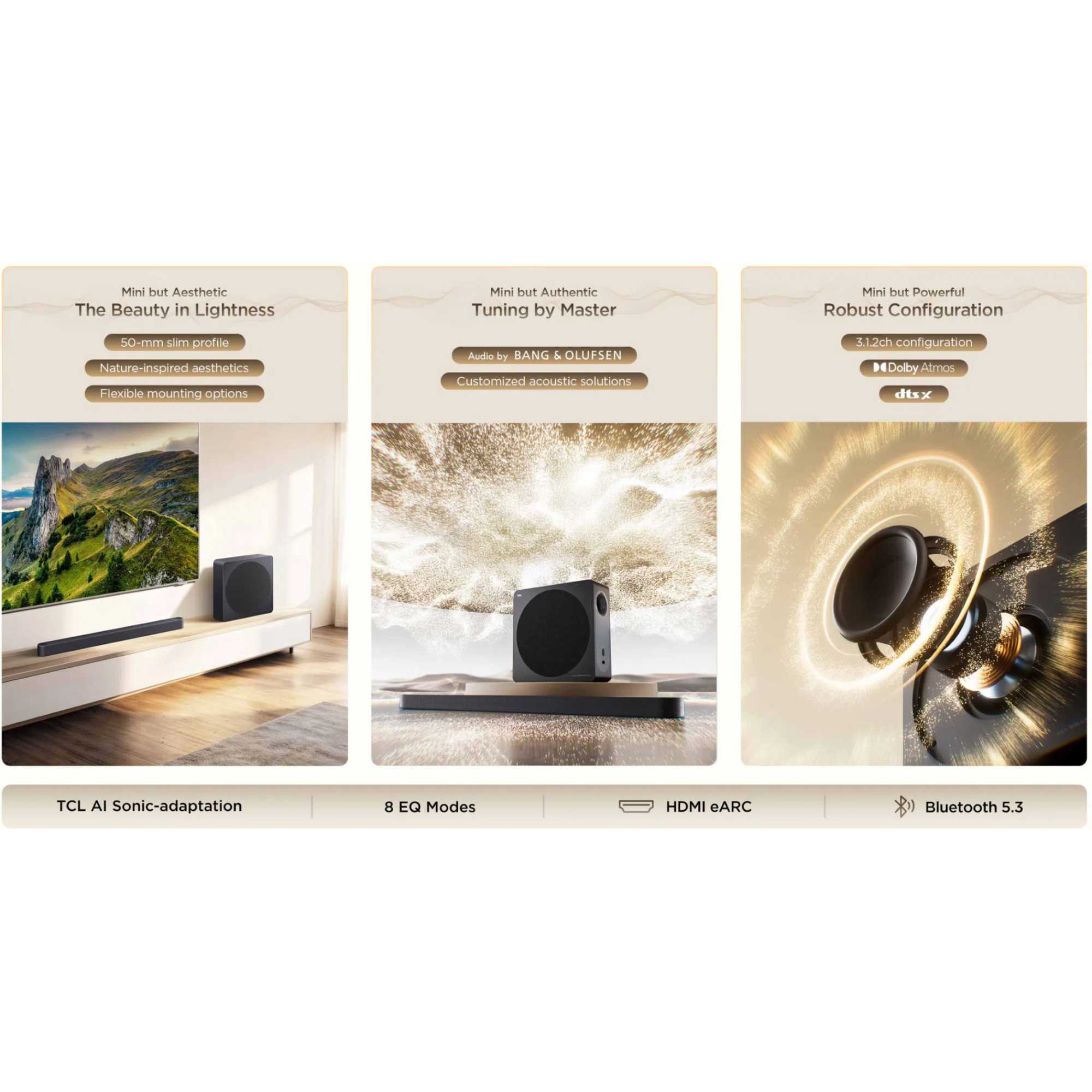 A65K Design Series Soundbar with Wireless Subwoofer - Black