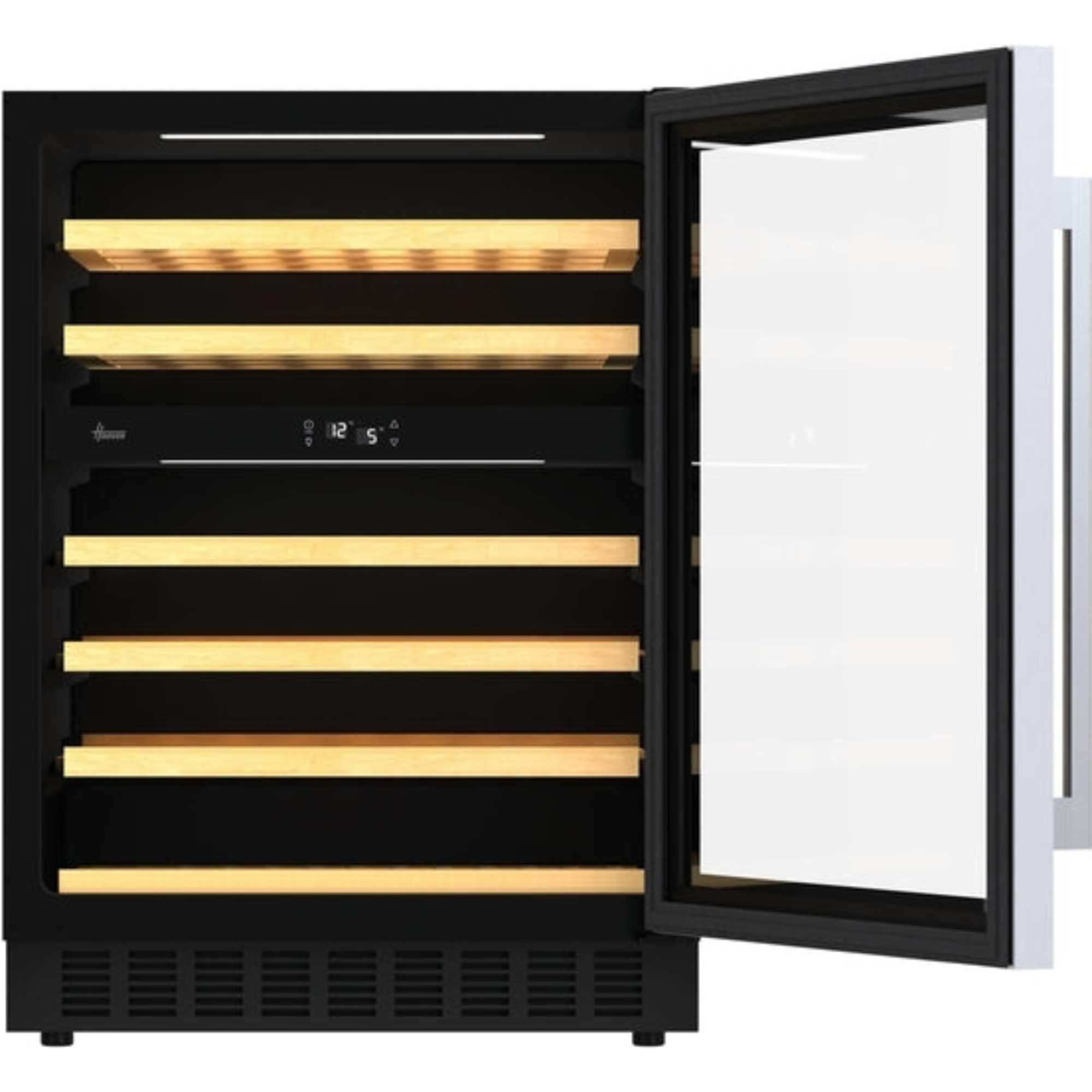 HWCB 60 UK/N H-Wine 700 46 Bottles Undercounter Wine Cooler - Black