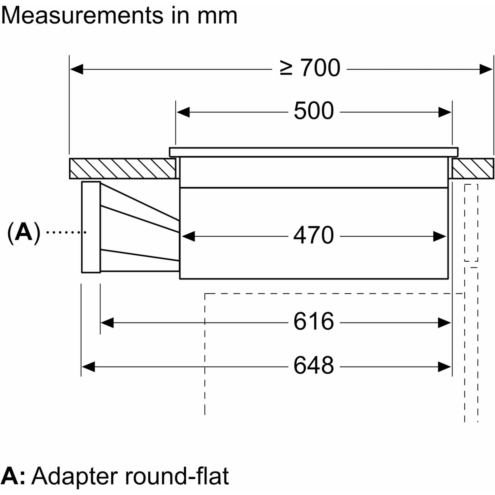 PVS611B16E Series 4 60cm Ventilation 4 Burner Hob - Black