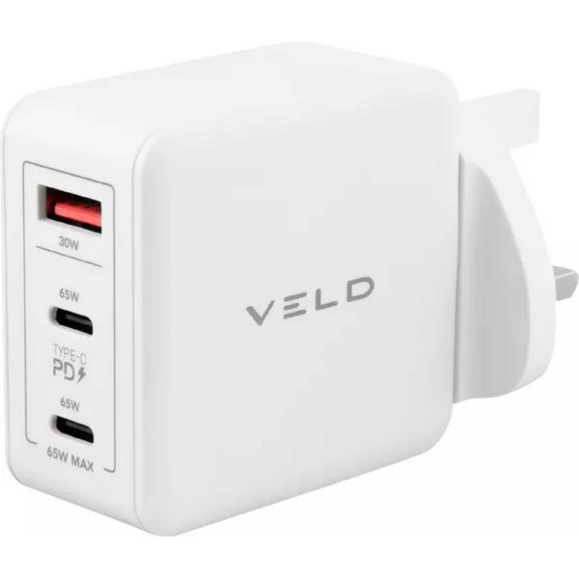 VHG65JW Super Fast 3 Port 65W USB Wall Charger