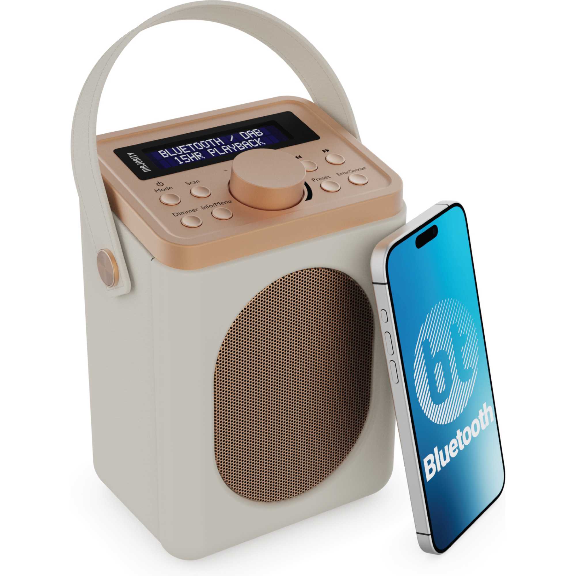 Little Shelford Portable DAB+/FM Bluetooth Radio - Cream