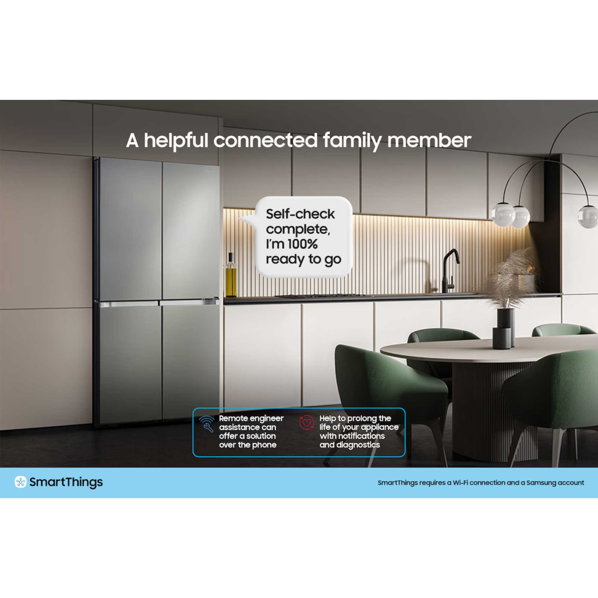 RF24BB620EB1EU Bespoke AI American Style 674l No Frost Smart Fridge Freezer - Black