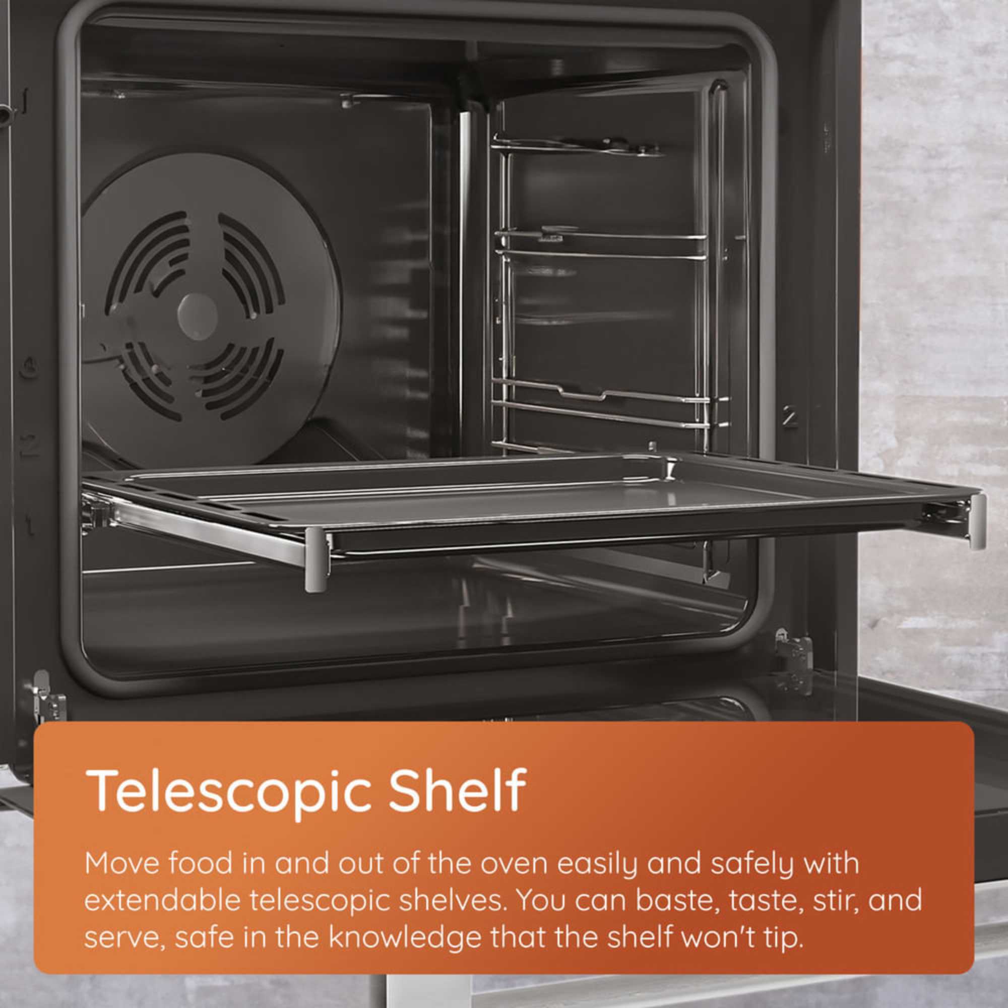 HOI6A8PT1SXUK Class 6 60cm Built-In Single Pyrolytic ActiveMultiflow Oven - Stainless Steel