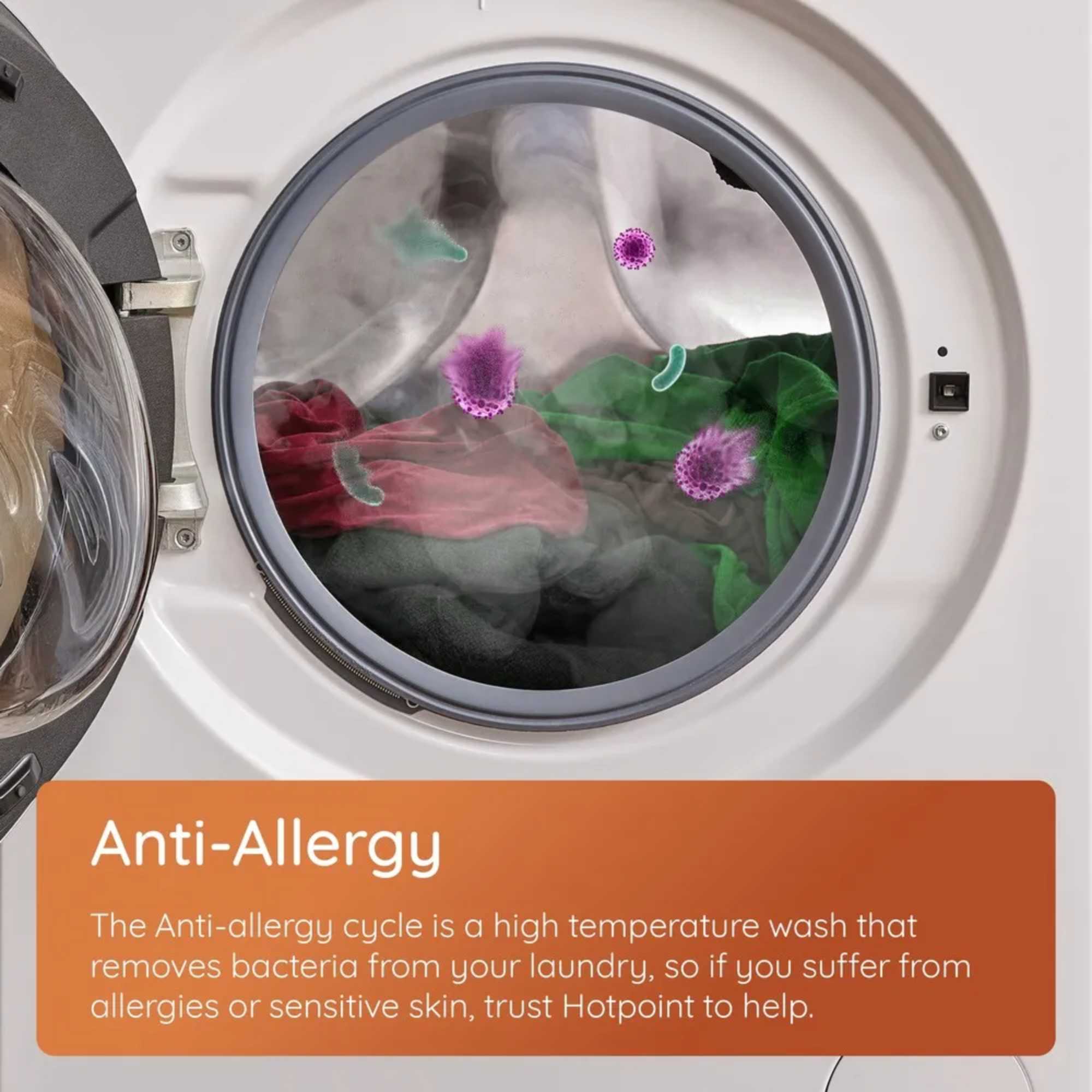 H101ANTISTAINUK AntiStain 10kg Washing Machine with SteamCare - White