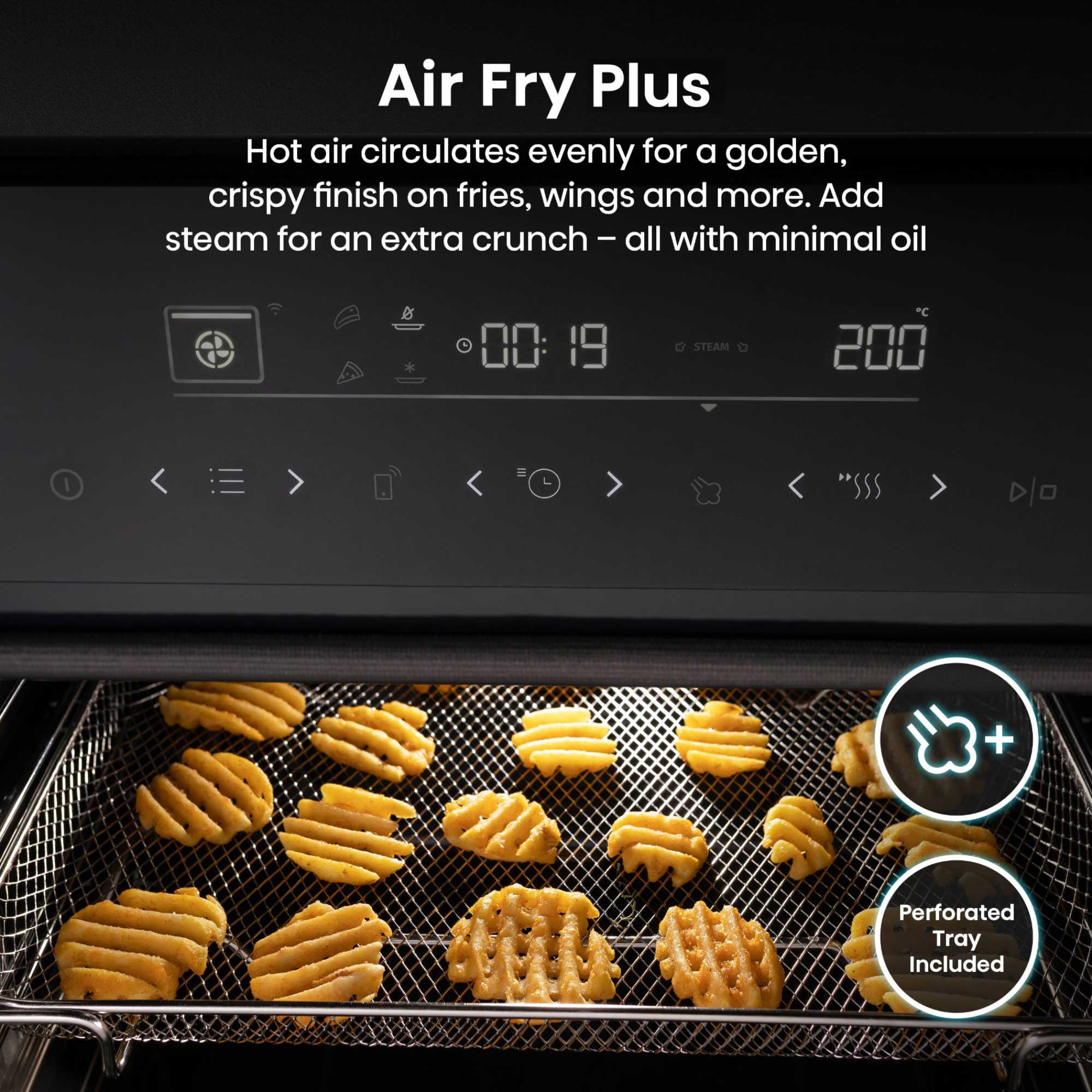 BSA66346PDBGUK Hi6 BlackLine Built-In Single Oven - Black