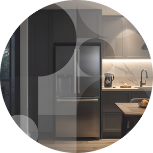 A quiet fridge freezer.