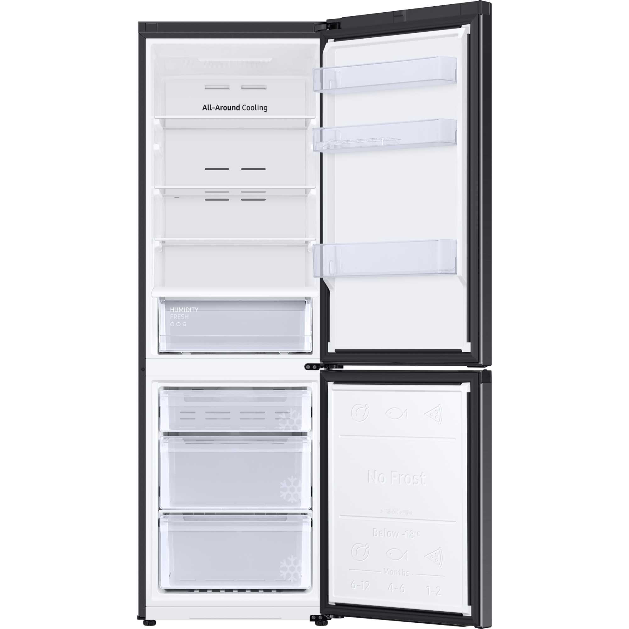 RB34C600EBN/EU Series 6 SpaceMax 344L Smart Combi Fridge Freezer - Black