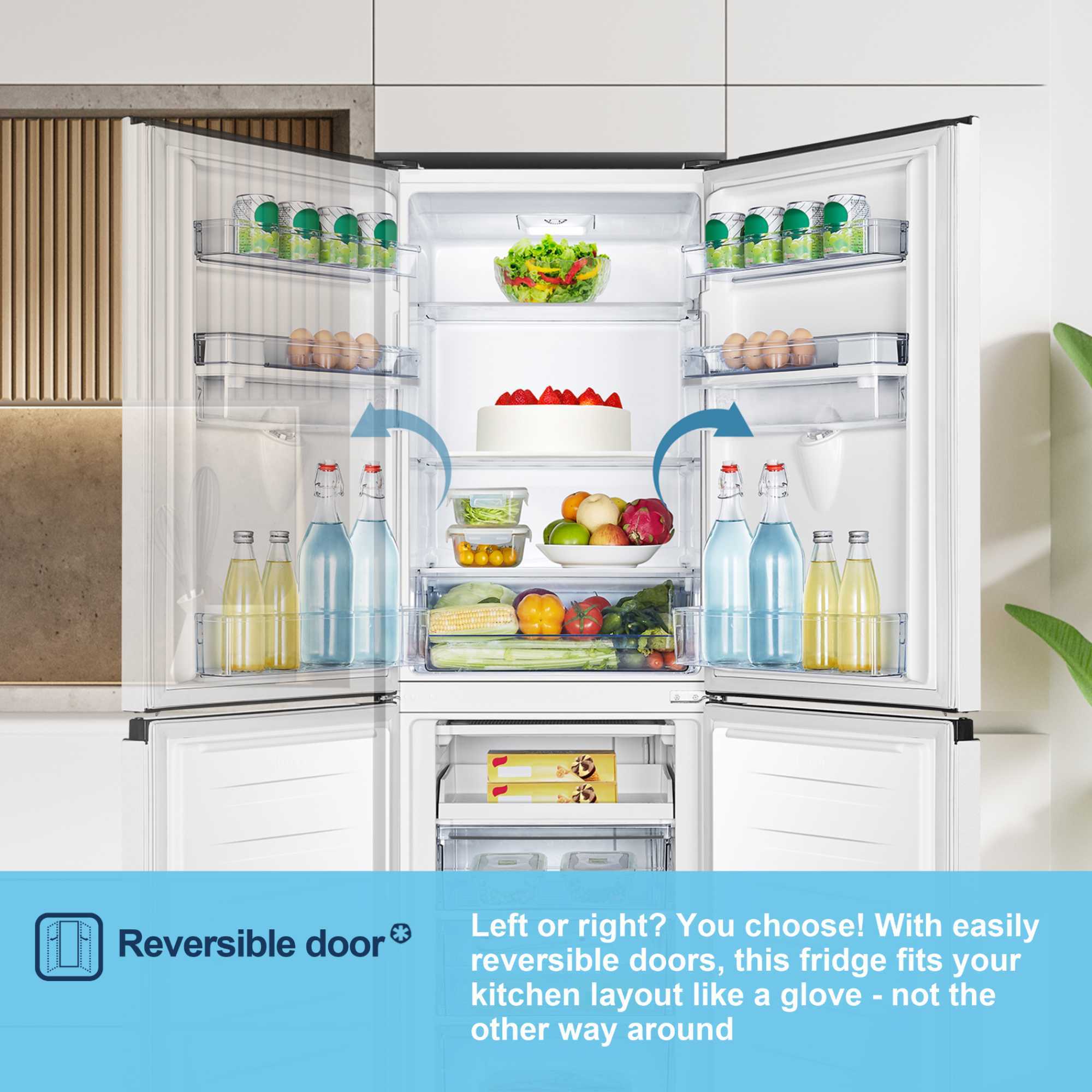 MC55240DE 252l Fridge Freezer with Water Dispenser