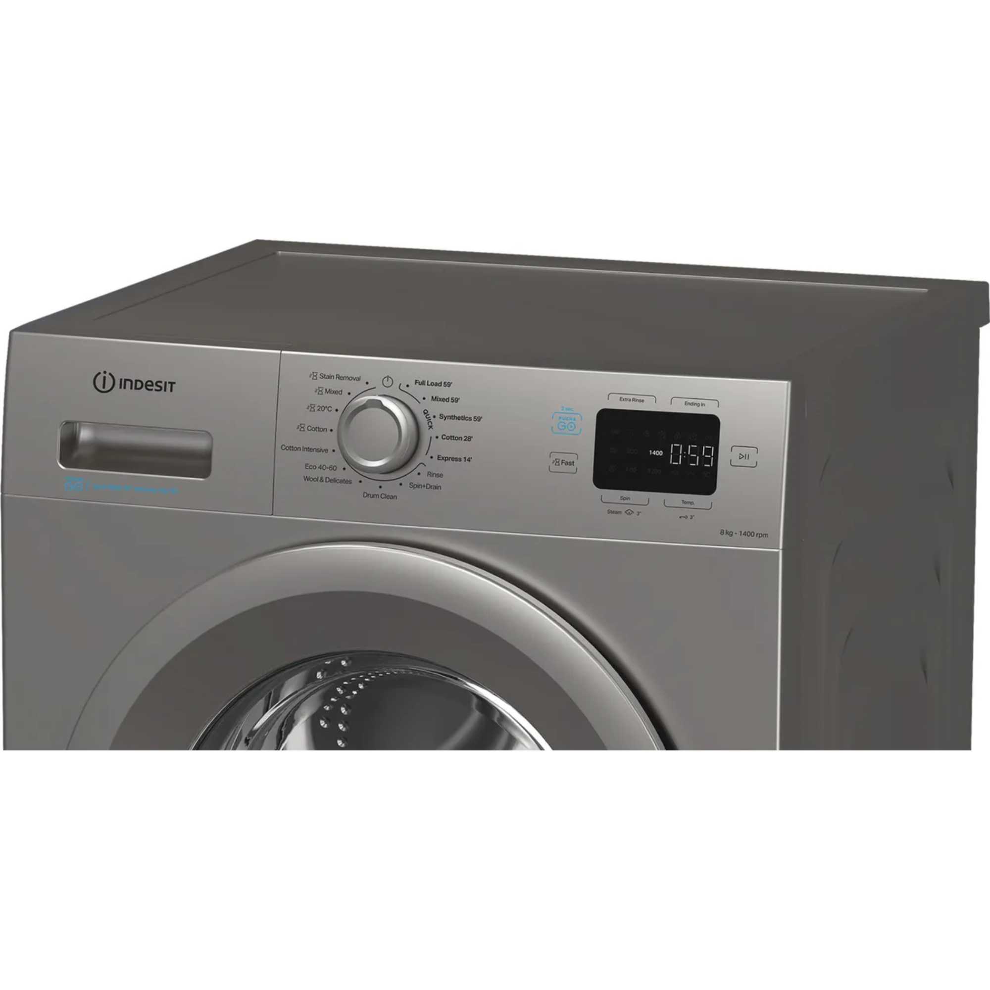 IP846SPUSHGOUK 1400rpm 8kg Washing Machine - Silver