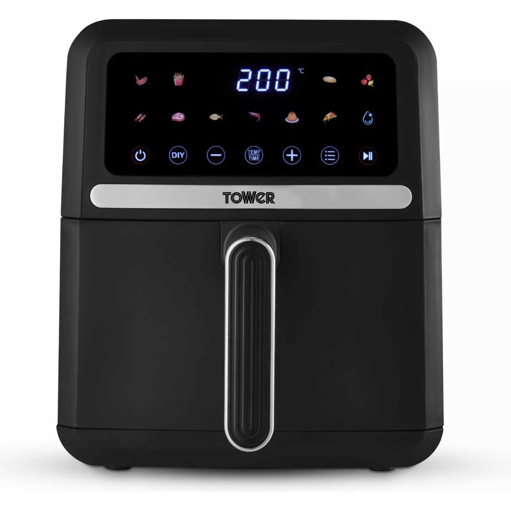 T17186 Vortex 5l Digital Air Fryer with Colour Display - Black