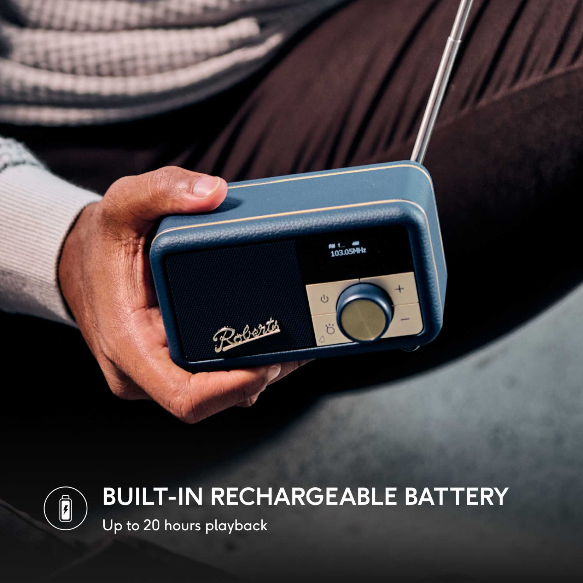 Revival Petite 2 DAB/DAB+/FM Bluetooth Portable Radio - Midnight Blue