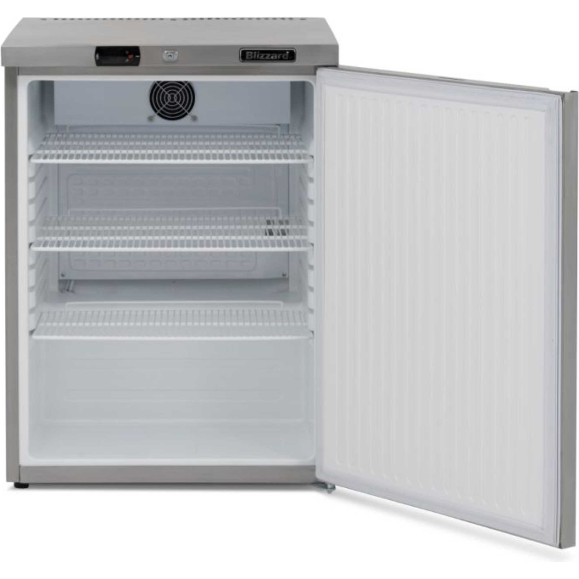 UCR140 Single Hinged Door 98L Undercounter Refrigerator - Stainless Steel