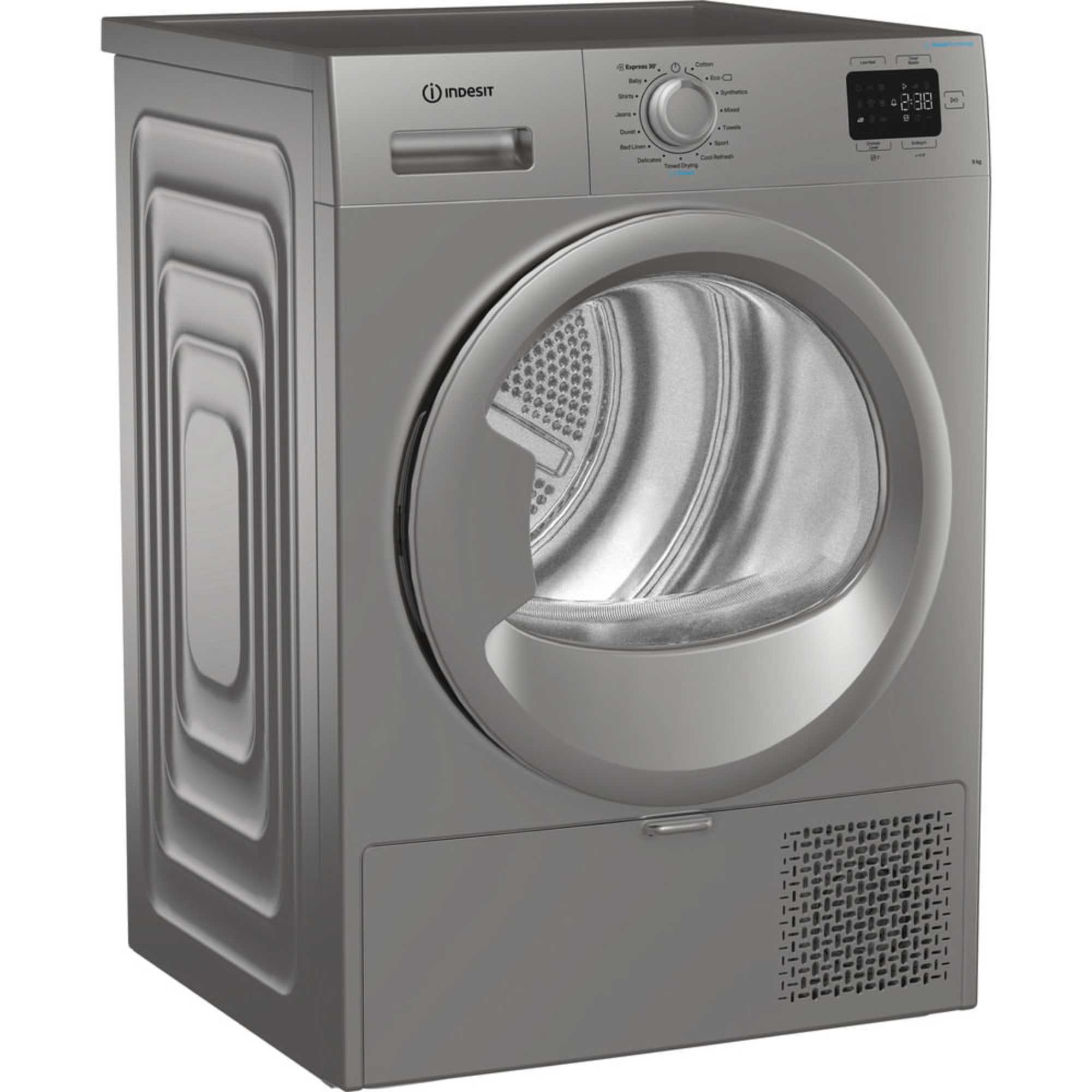 C YD 92D SS UK 9kg Heat Pump Tumble Dryer with Steam Technology - Silver