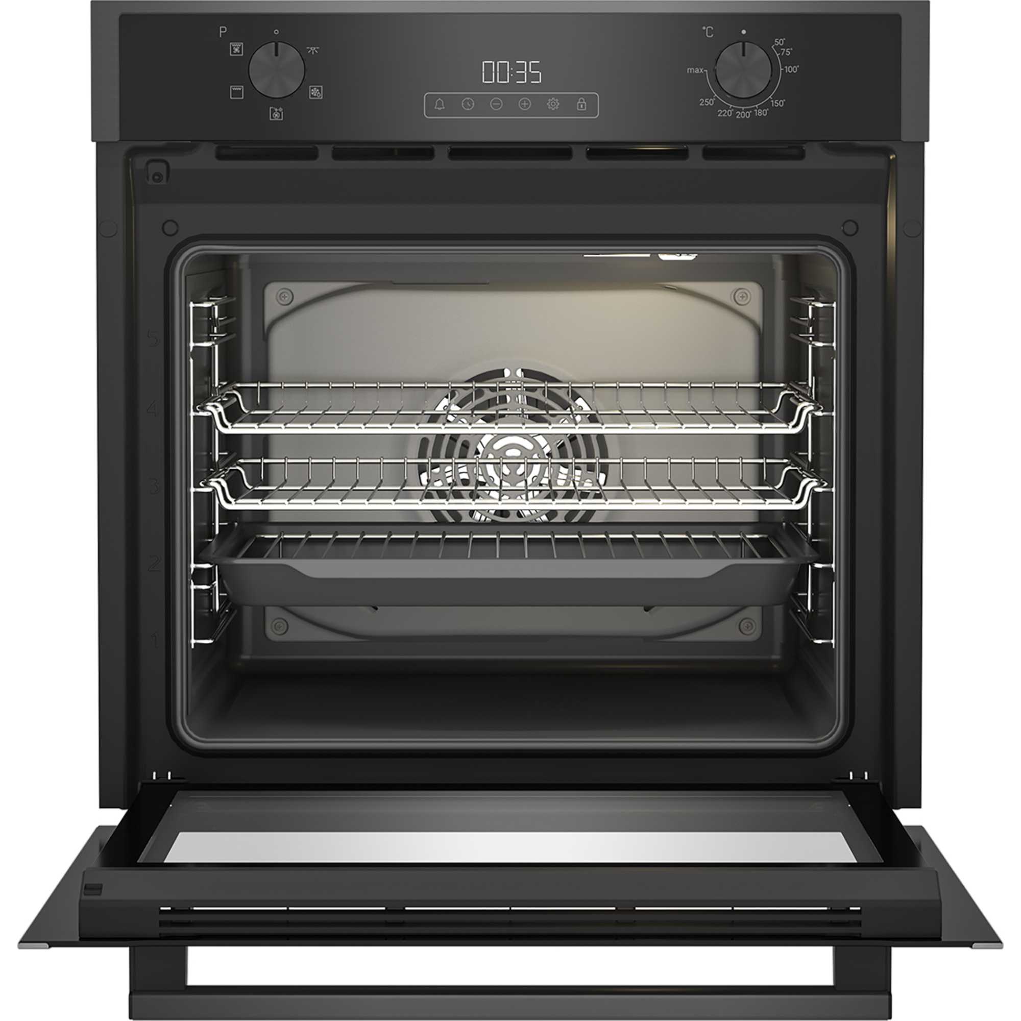 RODN9202DX 59.4cm Built In Electric Double Oven - Dark Steel