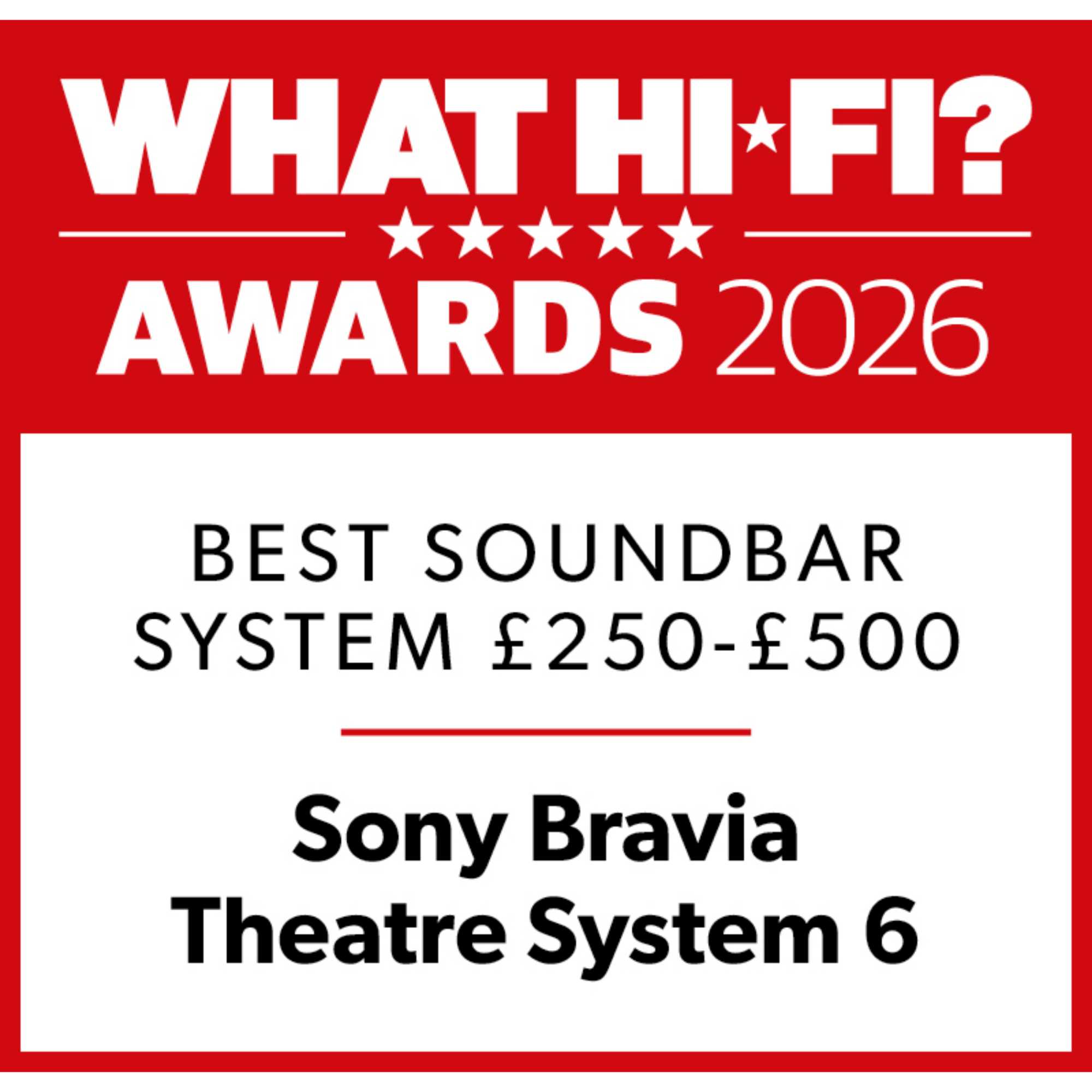 HTS60 BRAVIA Theatre System 6 with 1000W Power & Dolby Atmos