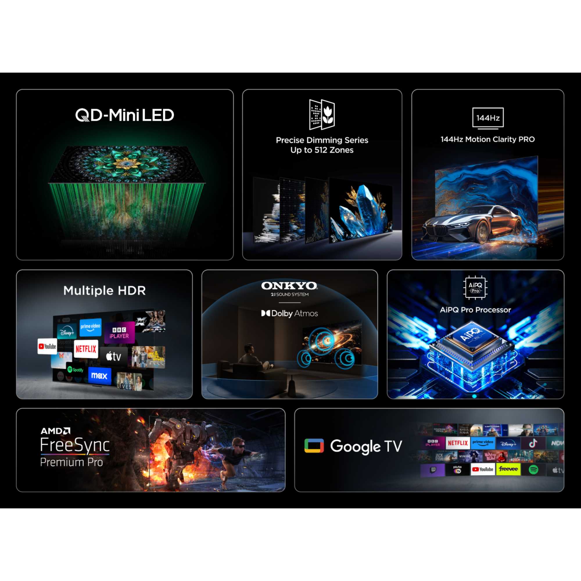 Q6C 98" 4K Ultra HD QD-Mini LED Google TV 98Q6CUK