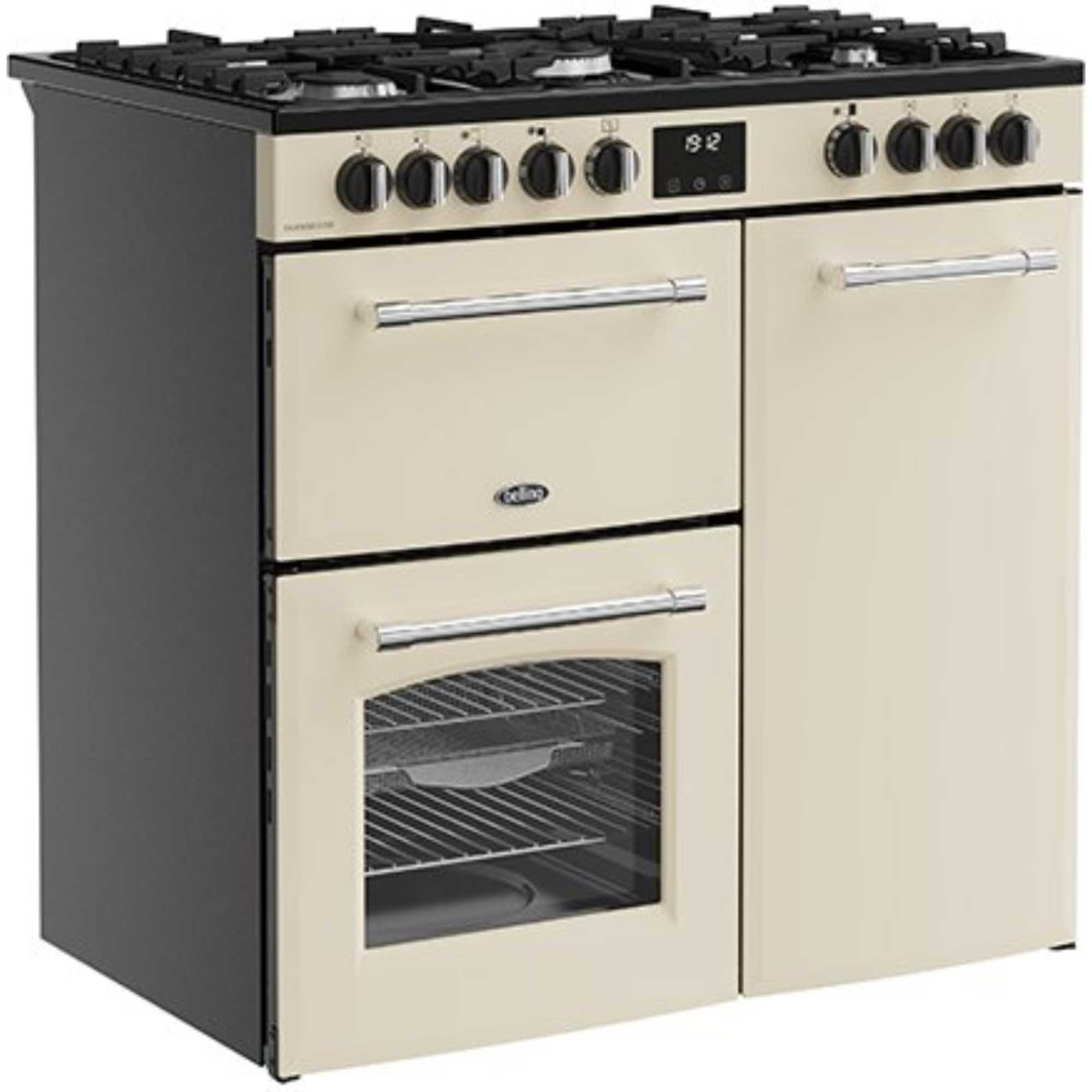 RCAFHOUSE90DFCRM Farmhouse 90DF Range Dual Fuel Cooker - Cream
