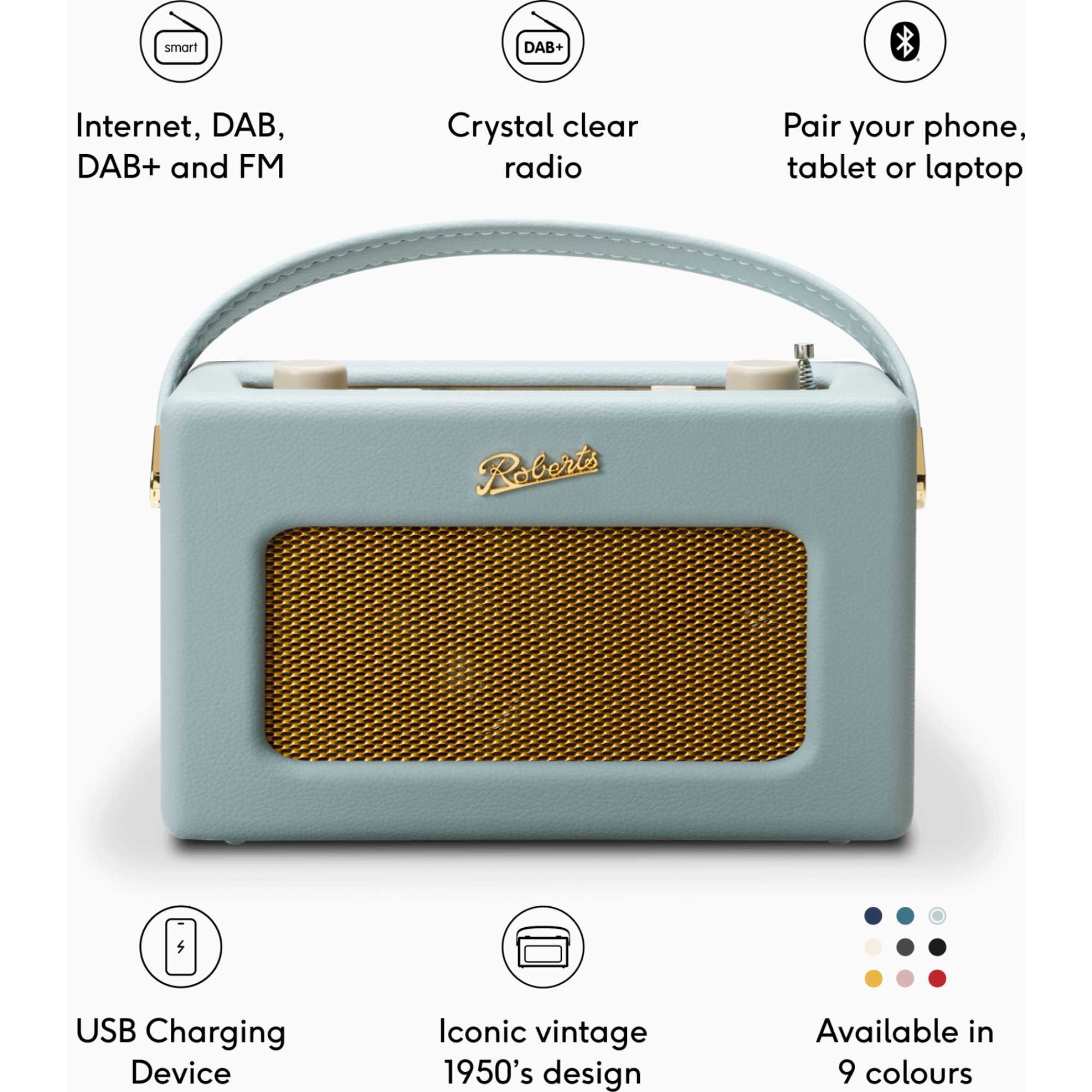 Revival iStream 3L DAB/FM Radio with Bluetooth - Duck Egg Blue