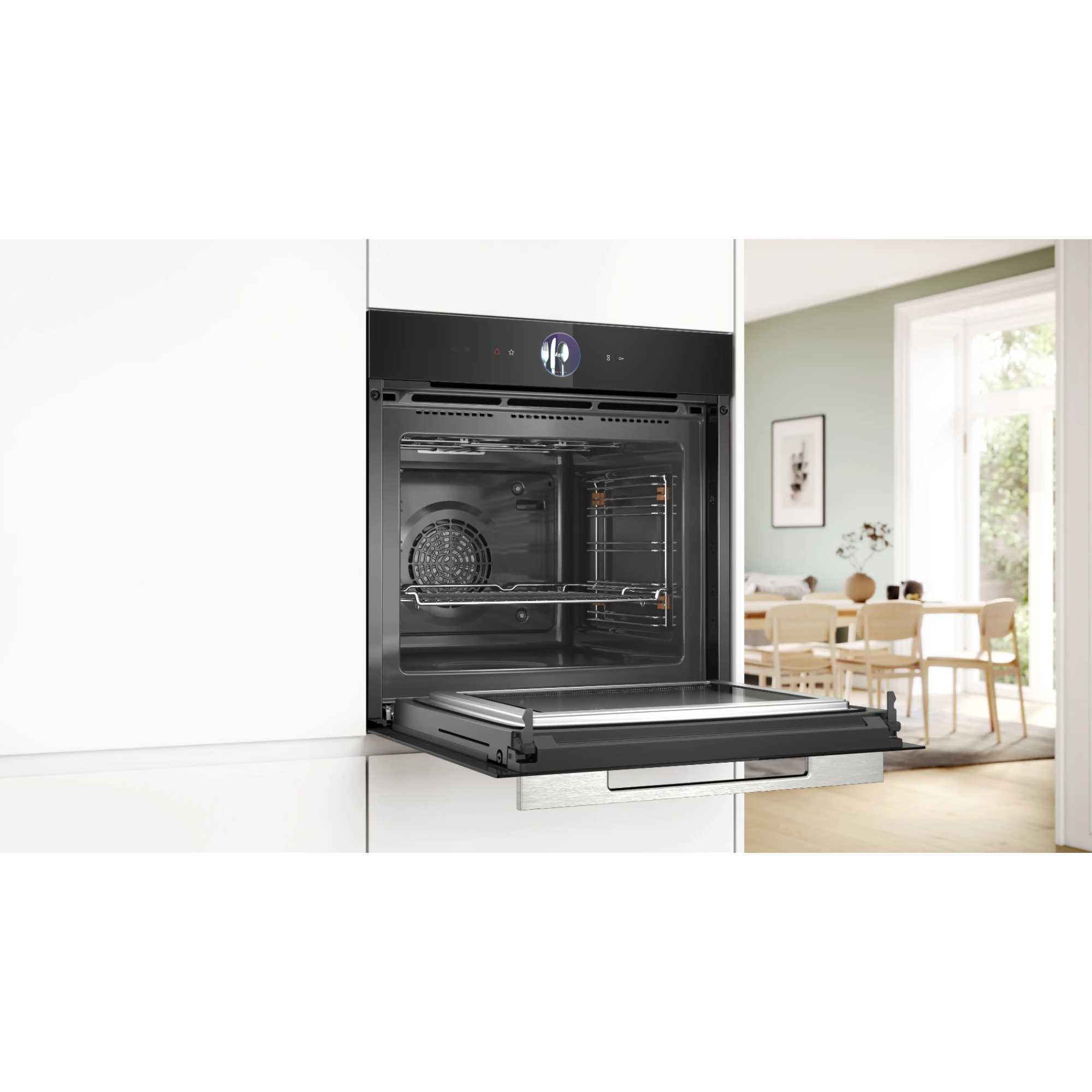 Series 8 HMG7764B1B Built-In Smart Single Oven with Microwave Function - Black