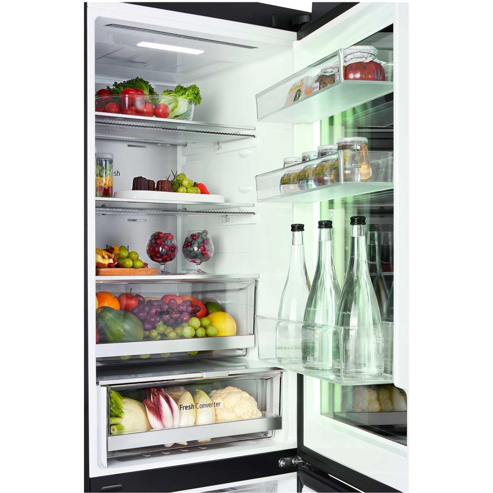 GBG7190CEV 349l Total No Frost InstaView Fridge Freezer - Essence Black Steel