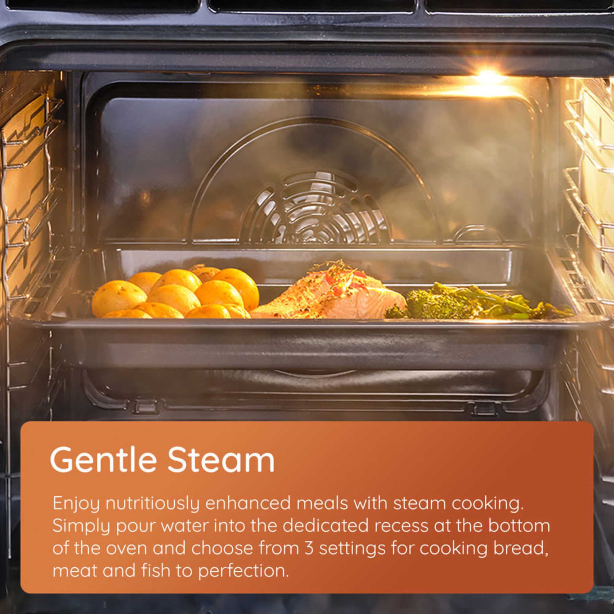 HOIM4S8CM0XUK Class 4 ActiveMultiflow 73l Single Oven with Air Fry - Stainless Steel