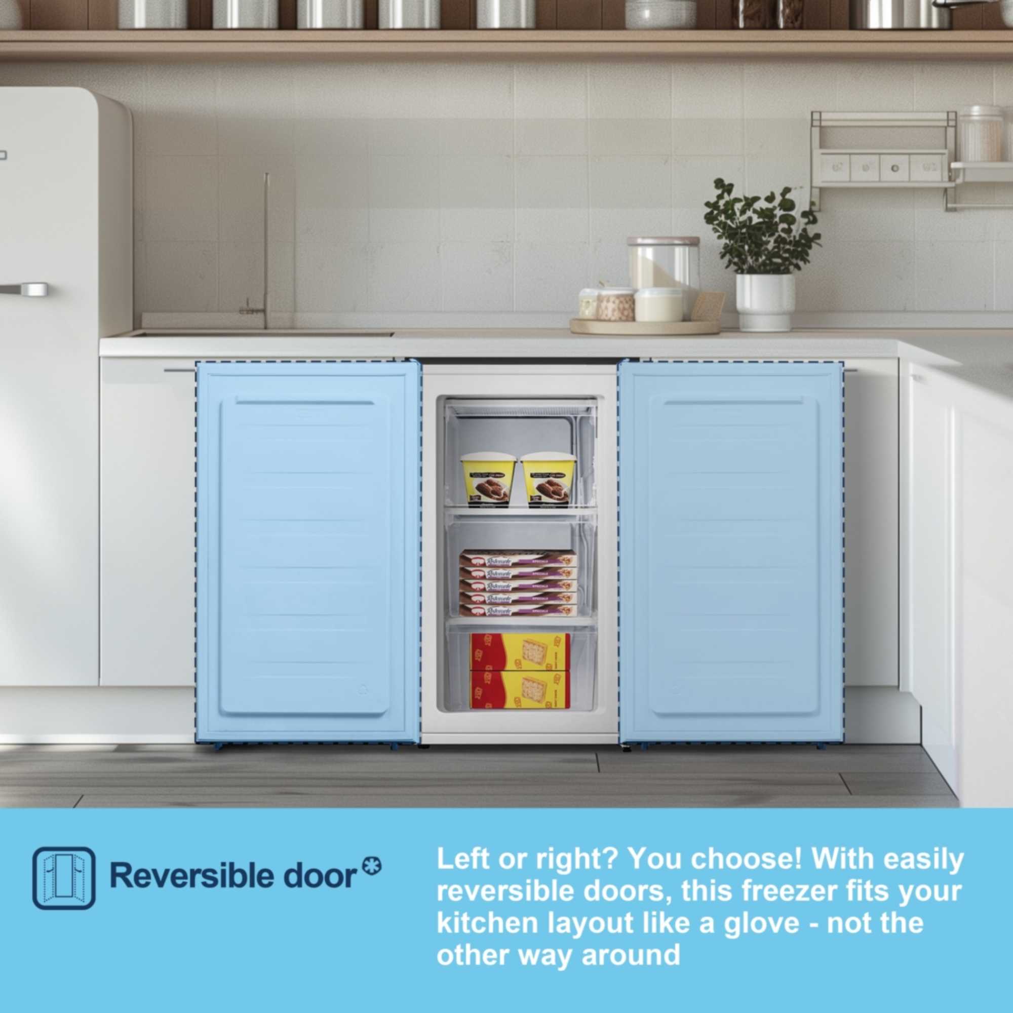 MUZ4860E 61l Undercounter Freezer - White