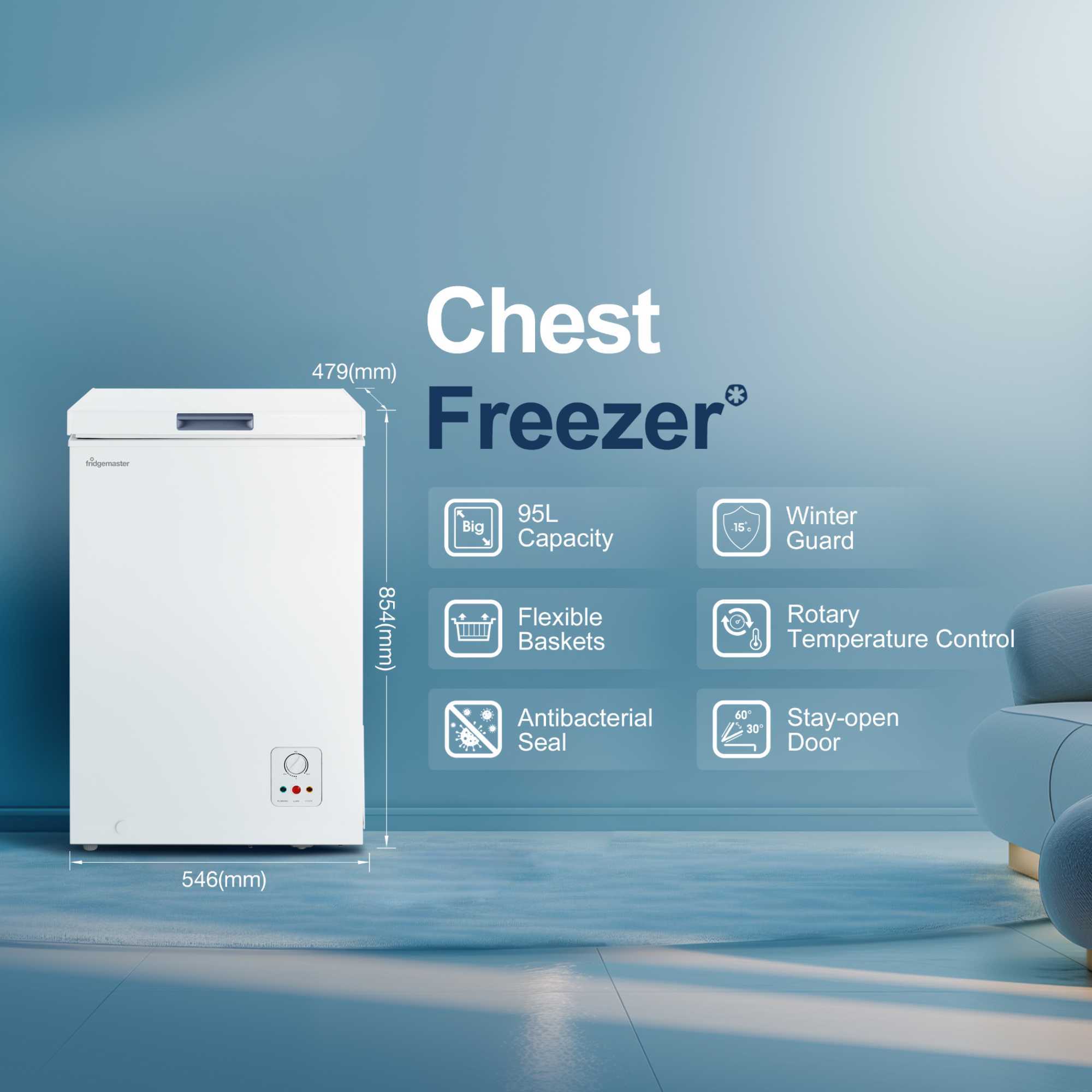 MCF96E Chest Freezer with Winter Guard Technology