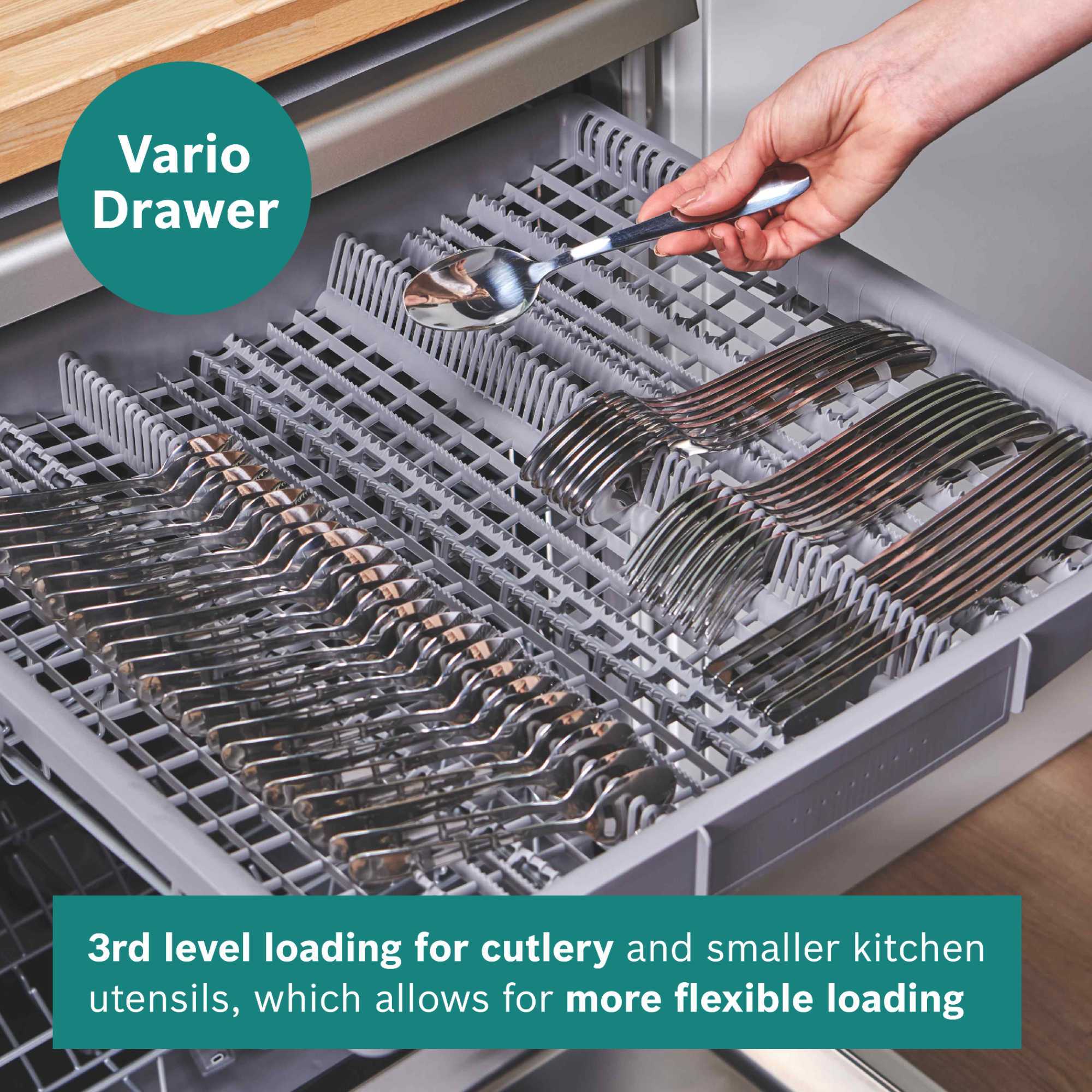 SMS4EMI06G Series 4 60cm 14 Place Setting Dishwasher - Silver Inox