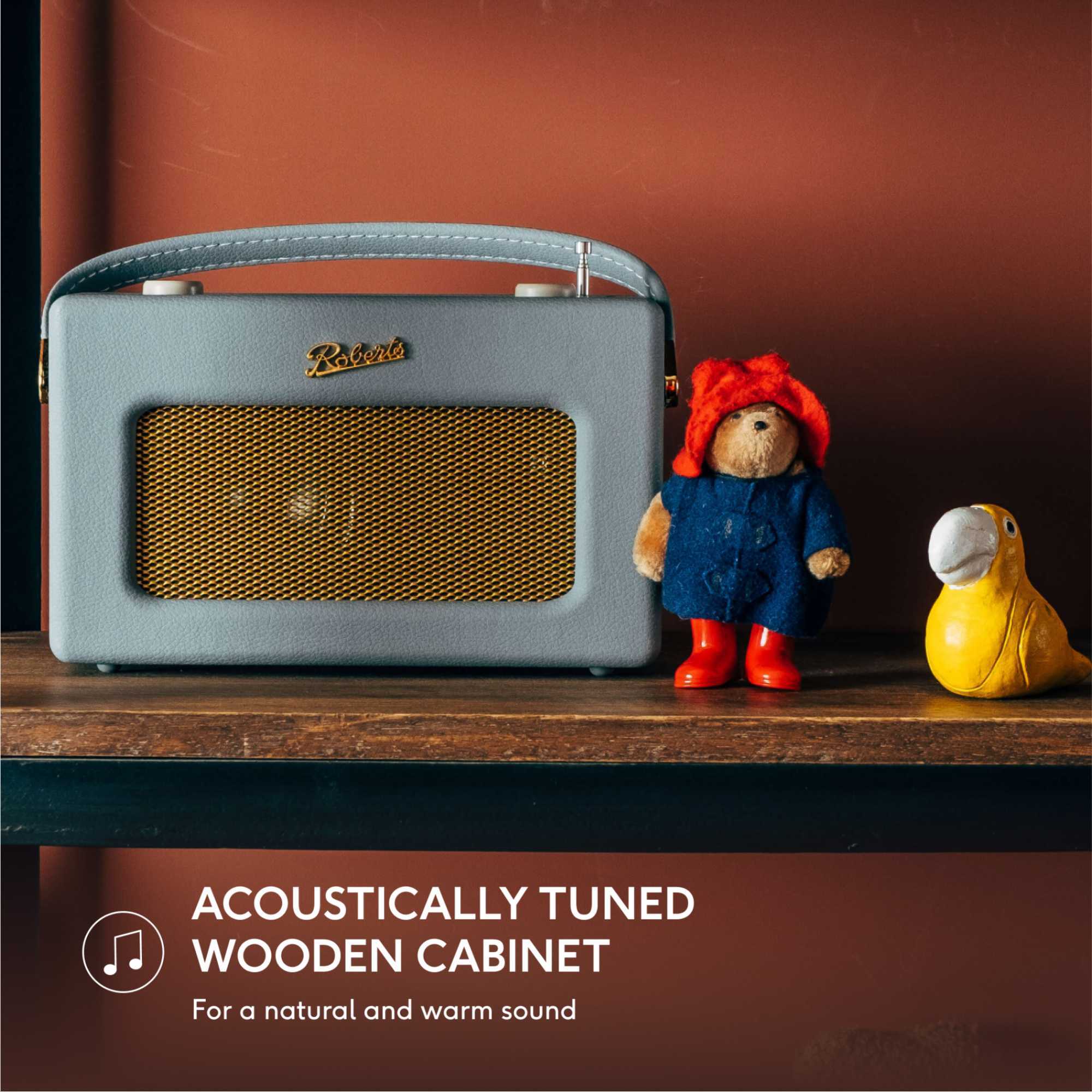 RD70DE 1950s Style Clock Radio - Duck Egg