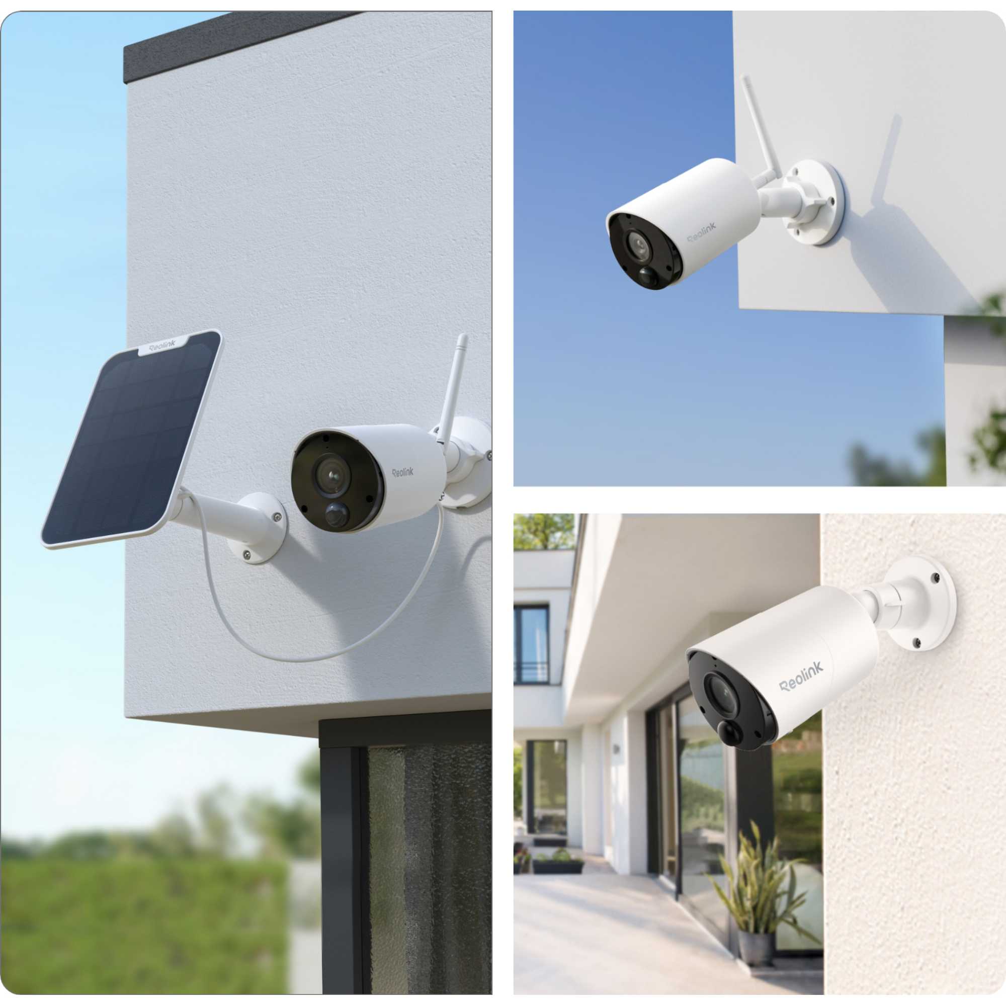 Argus Series 2K 3MP Battery WiFi Outdoor Security Camera with Solar Panel + 64GB