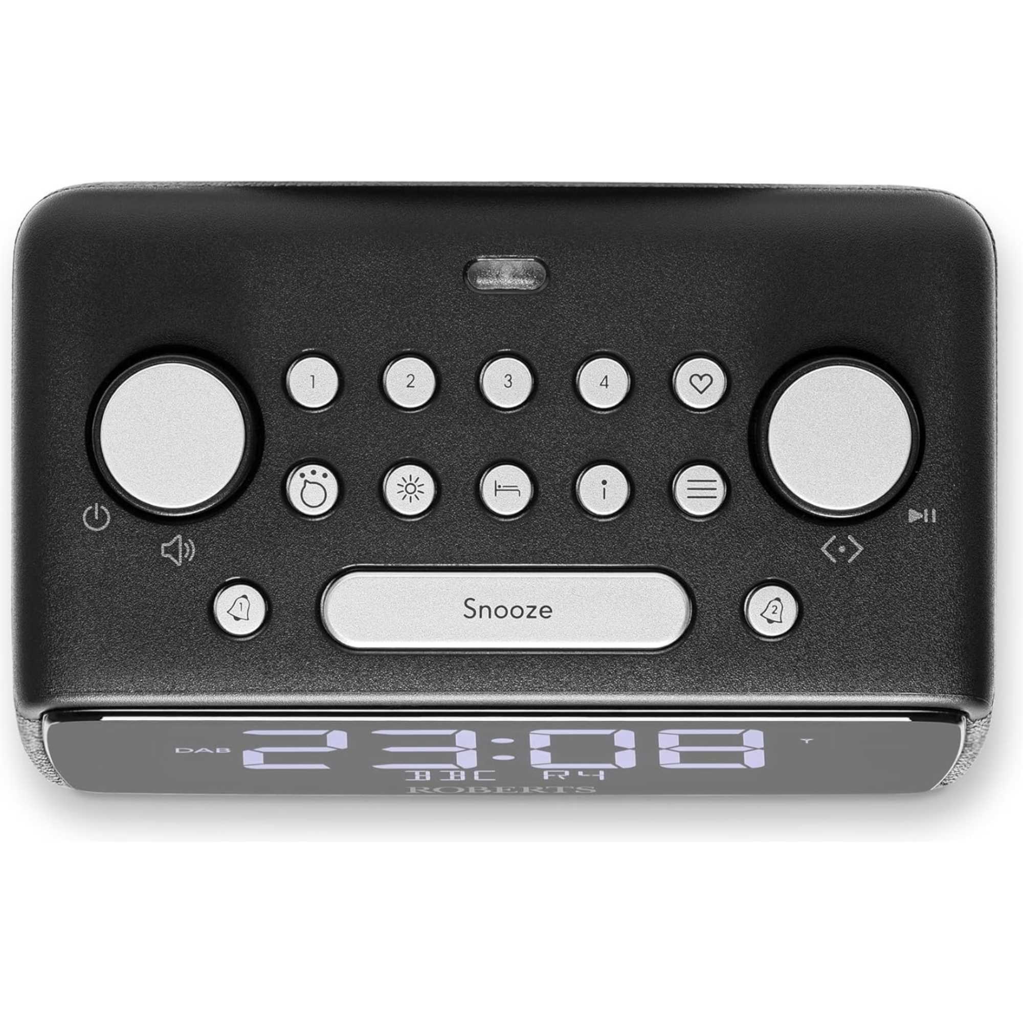Ortus 4 FM/DAB/DAB+ Digital Clock Radio with Bluetooth - Black