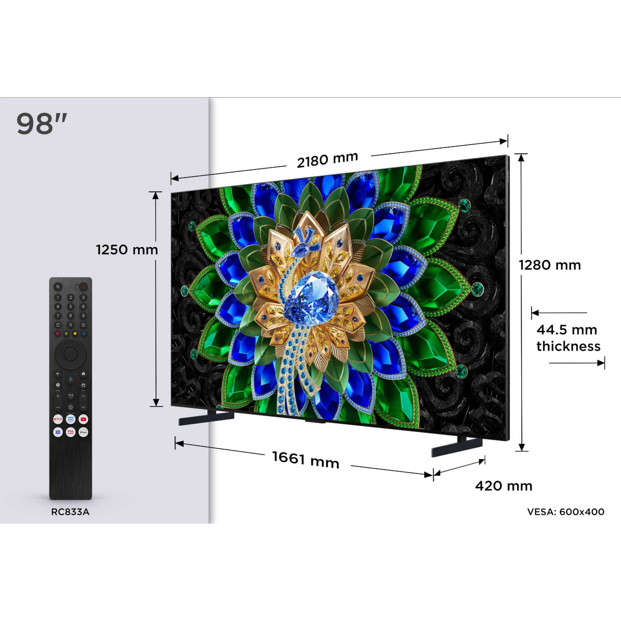 A400U 98" 4K Ultra HD QD-Mini LED HDR Smart TV - 98A400U-UK
