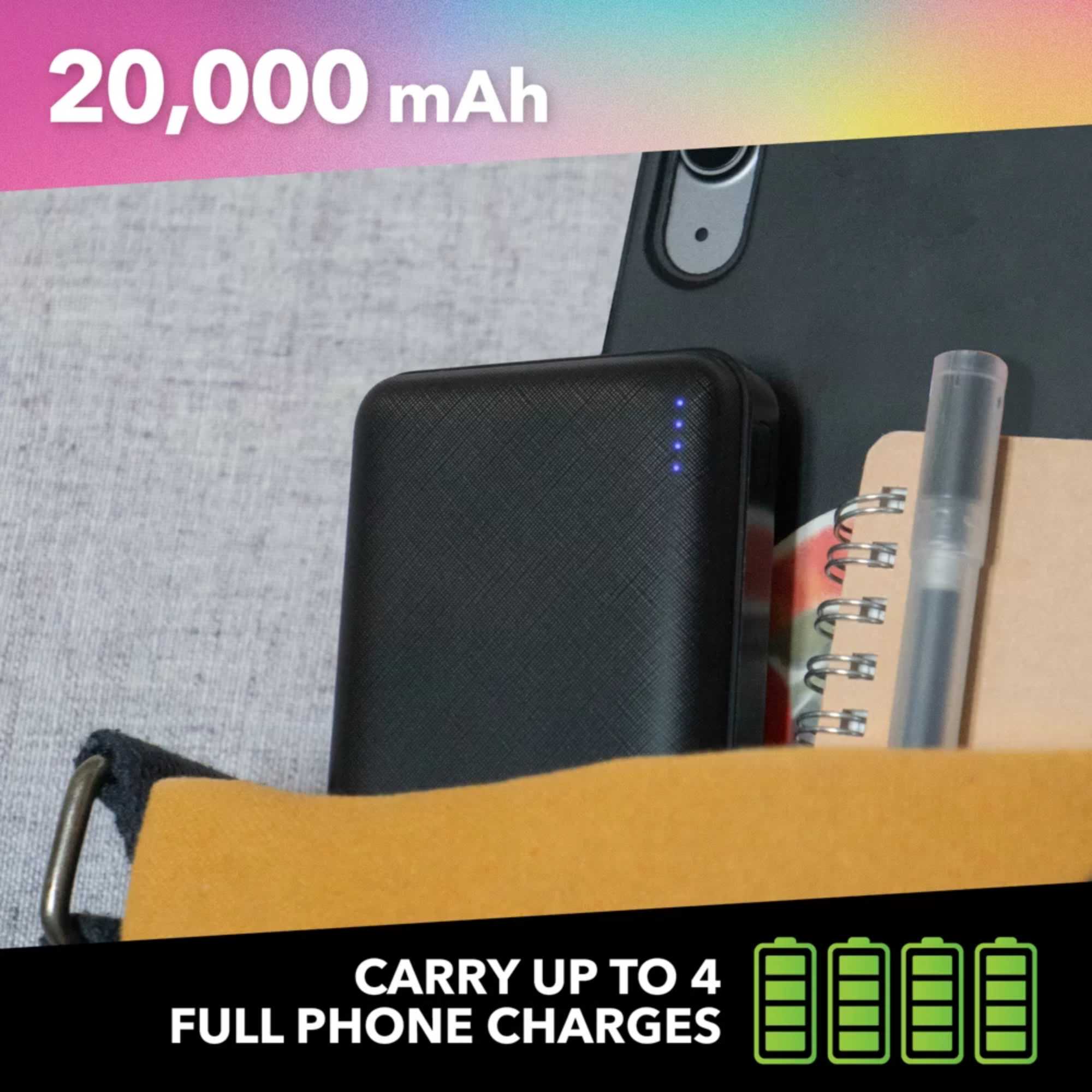 VEPB2022B Essential 20,000mAh Power Bank