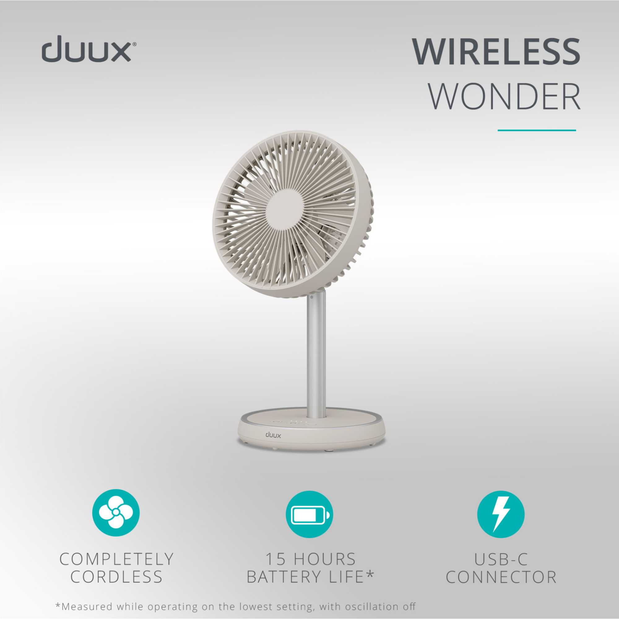 DXCF92UK Rize Cordless Fan - Stone