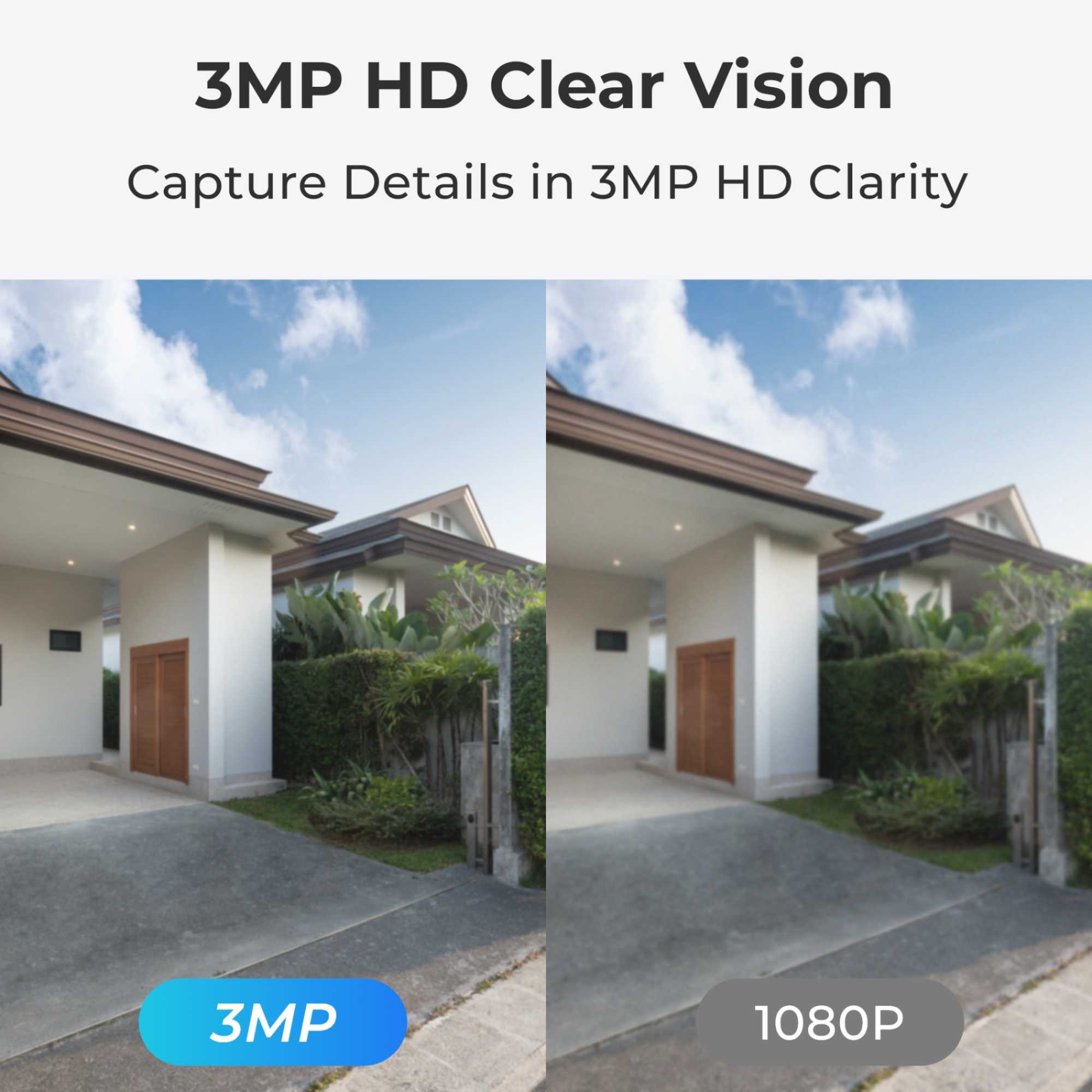 Argus Series 2K 3MP Battery WiFi Outdoor Security Camera with Solar Panel + 64GB