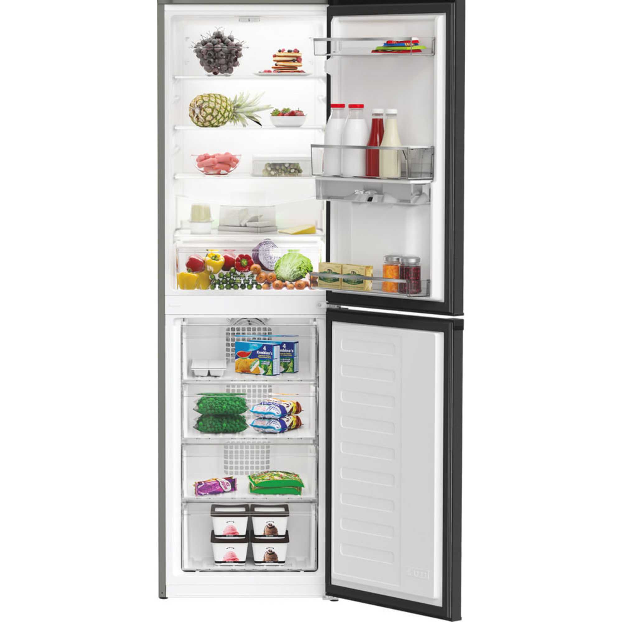 HPKH 1261W XBR4UK 50/50 No Frost Fridge Freezer with Water Dispenser - Dark Silver