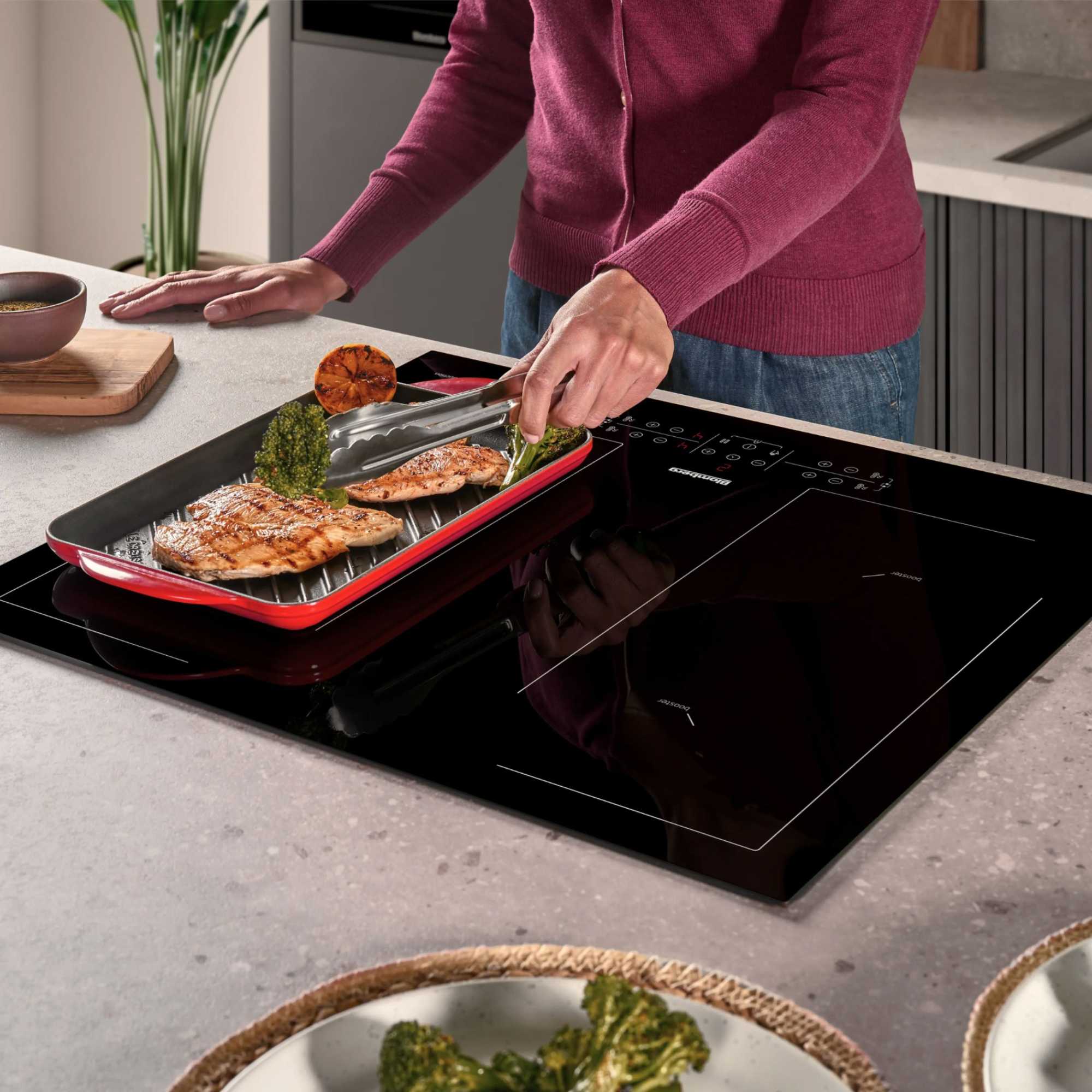 MIN54483N 60cm 4 Burner Induction Hob - Black